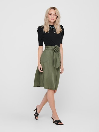 ONLY Stehkragenshirt »ONLLIVE LOVE SCARLETT 2/4 TOP JRS« Baumwollmischung, regular fit