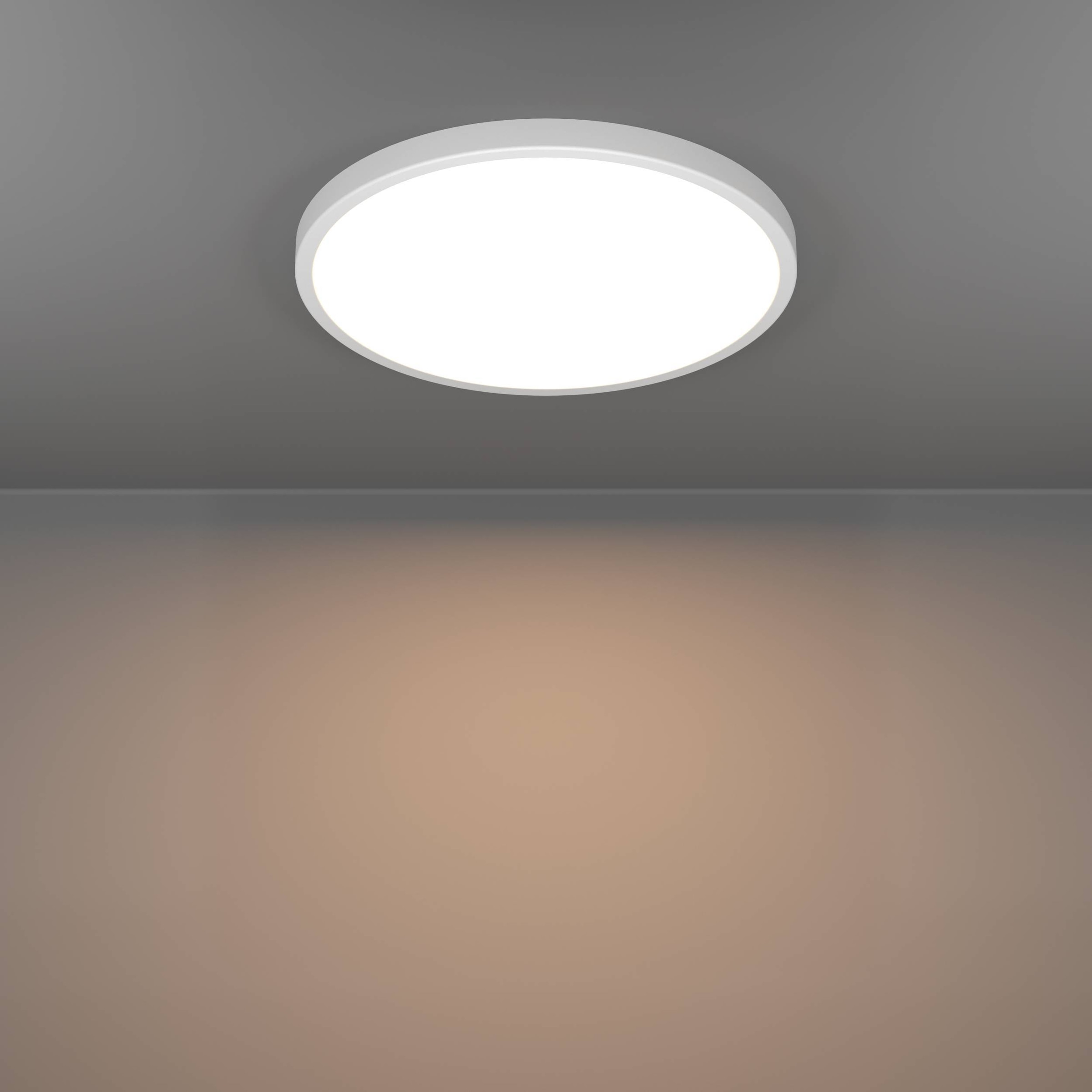 EGLO Aufbauleuchte »Fueva 6 Deckenleuchte, Aufbaulampe, Deckenbeleuchtung, Kunststoff« LED-Modul 1 Stk. Kaltweiß | Neutralweiß | Warmweiß Aufbauleuchte - H2,5 x Ø38,9 cm - weiß - 17W inkl.