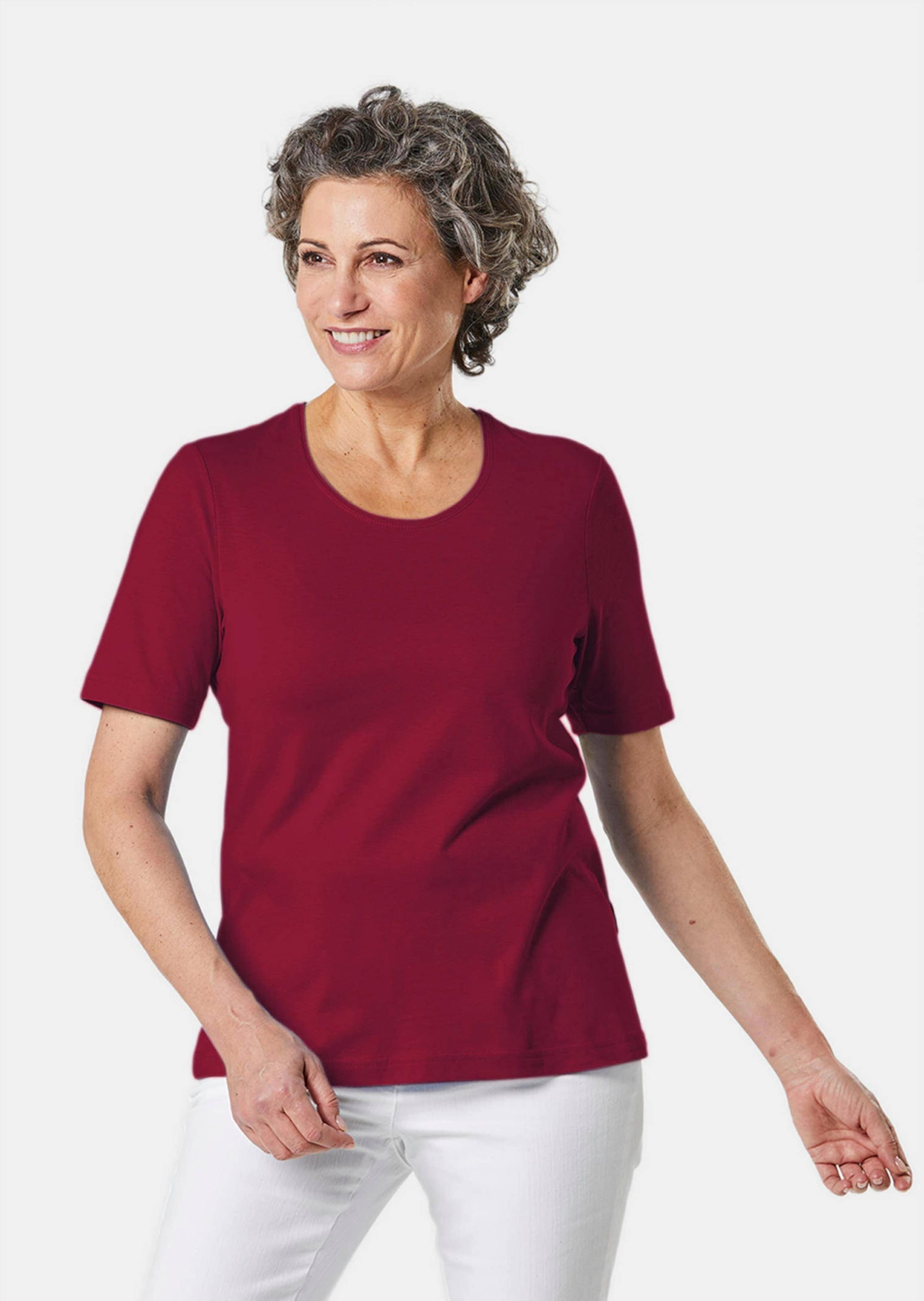 Thumbnail - GOLDNER Langarm-Poloshirt "Basic Baumwollshirt mit kurzem Arm"