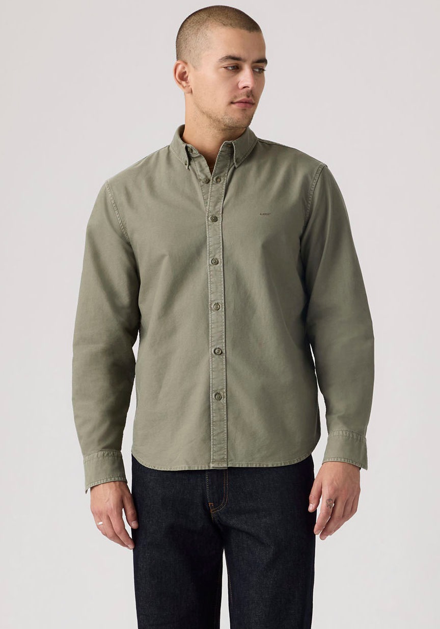 Levis Langarmhemd "AUTHENTIC BUTTON DOWN" mit Ton-in-Ton Logostickerei auf günstig online kaufen
