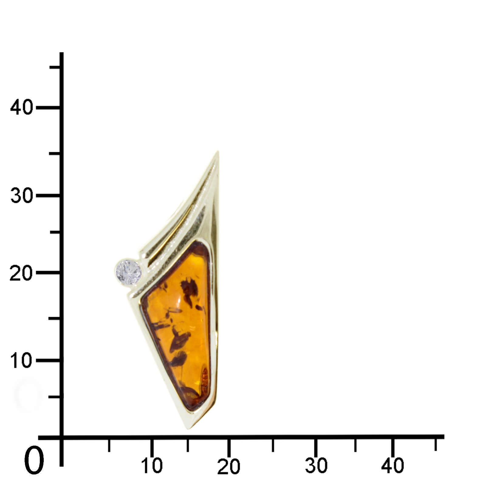 OSTSEE-SCHMUCK Kettenanhänger »- Gleiter-Agneta - Gold 585/000 - Bernstein/Brillant«