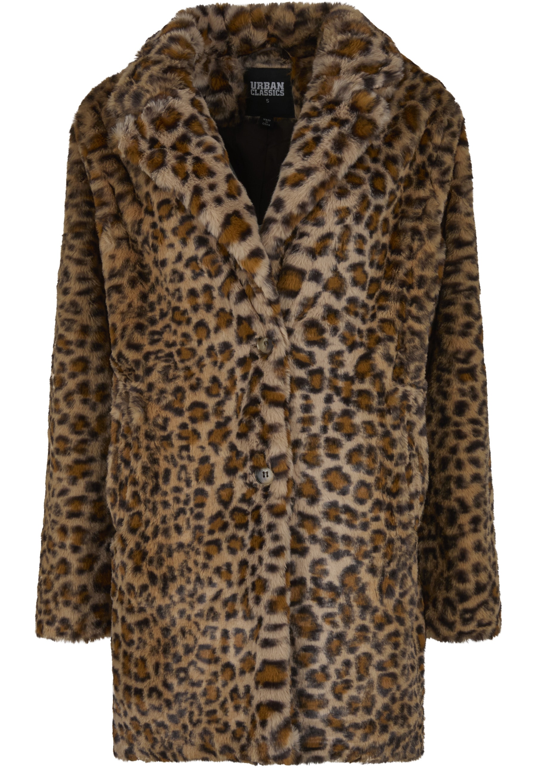 URBAN CLASSICS Winterjacke "Urban Classics Ladies Oversized Faux Fur Leo Co günstig online kaufen