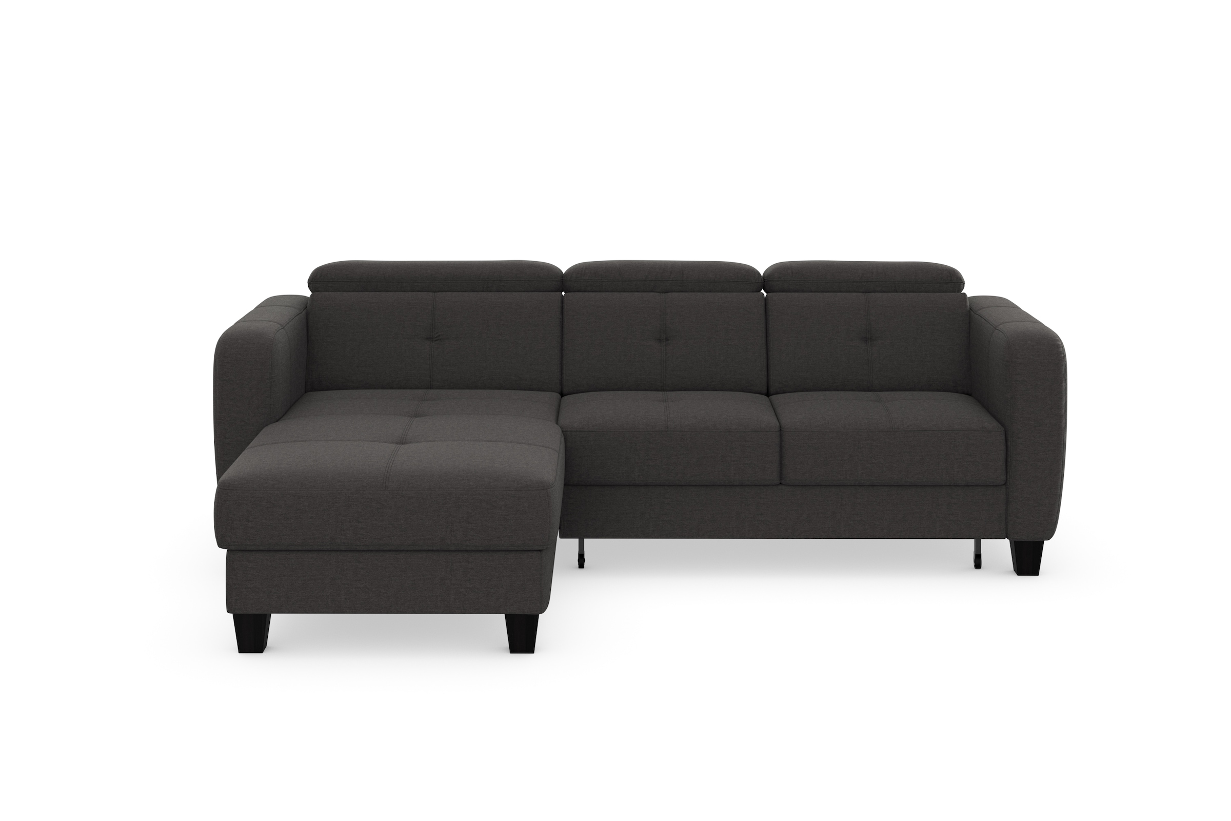 sit&more Ecksofa »Belluci L-Form«, inklusive Federkern, wahlweise mit Bettfunktion und Bettkasten