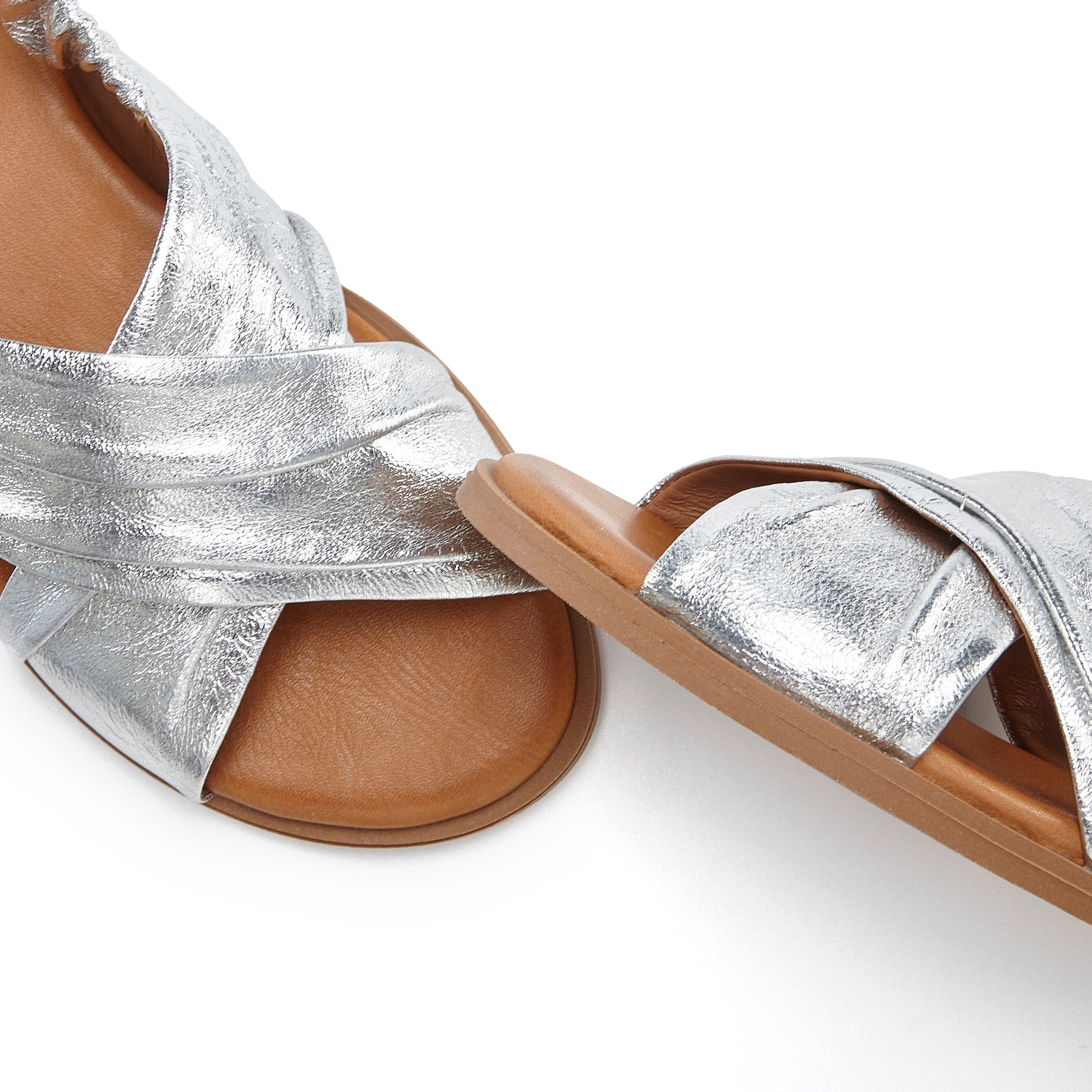 Vivance Sandale »Sandalette, Sommerschuh, offener Schuh, Pantolette«, aus Leder mit elastischen Riemchen