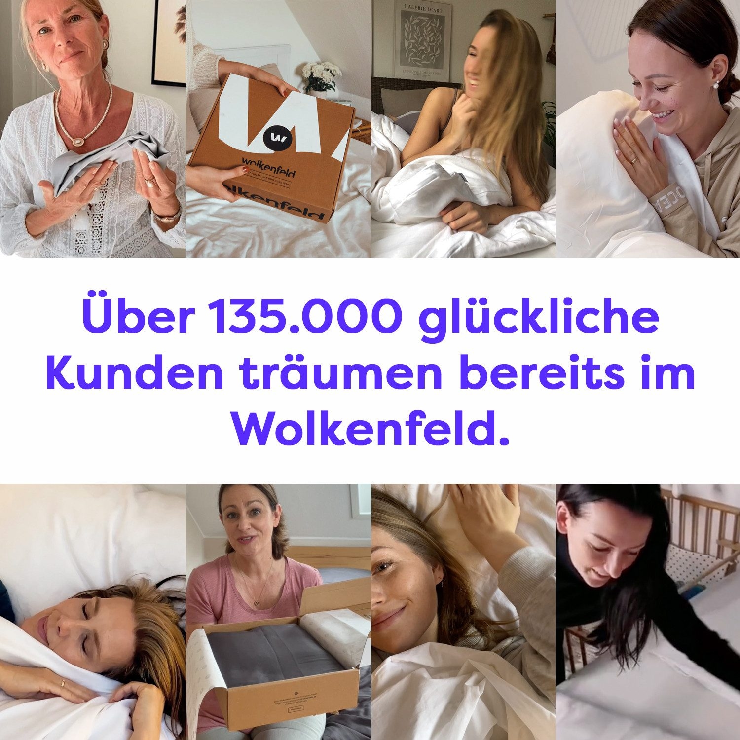 Wolkenfeld Bettwäsche »Allergiker Bettwäsche, unfassbar weich«, 135x200 cm, 155x220 & Übergrößen I inkl. Kissenbezüge 80x80 I Uni