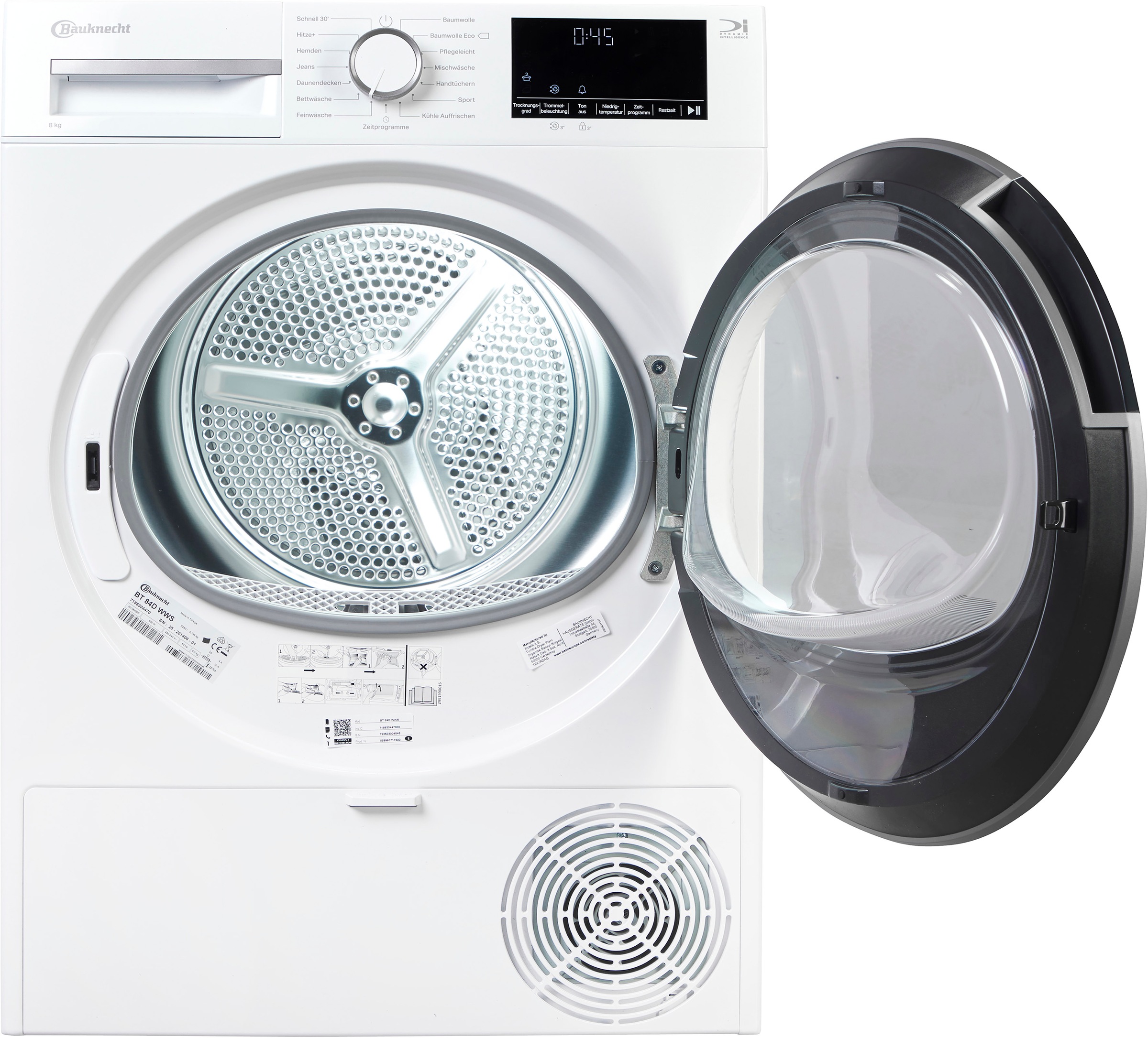 BAUKNECHT Wärmepumpentrockner "BT 84D WWS" Kompaktes Design bei gleicher Kapazität