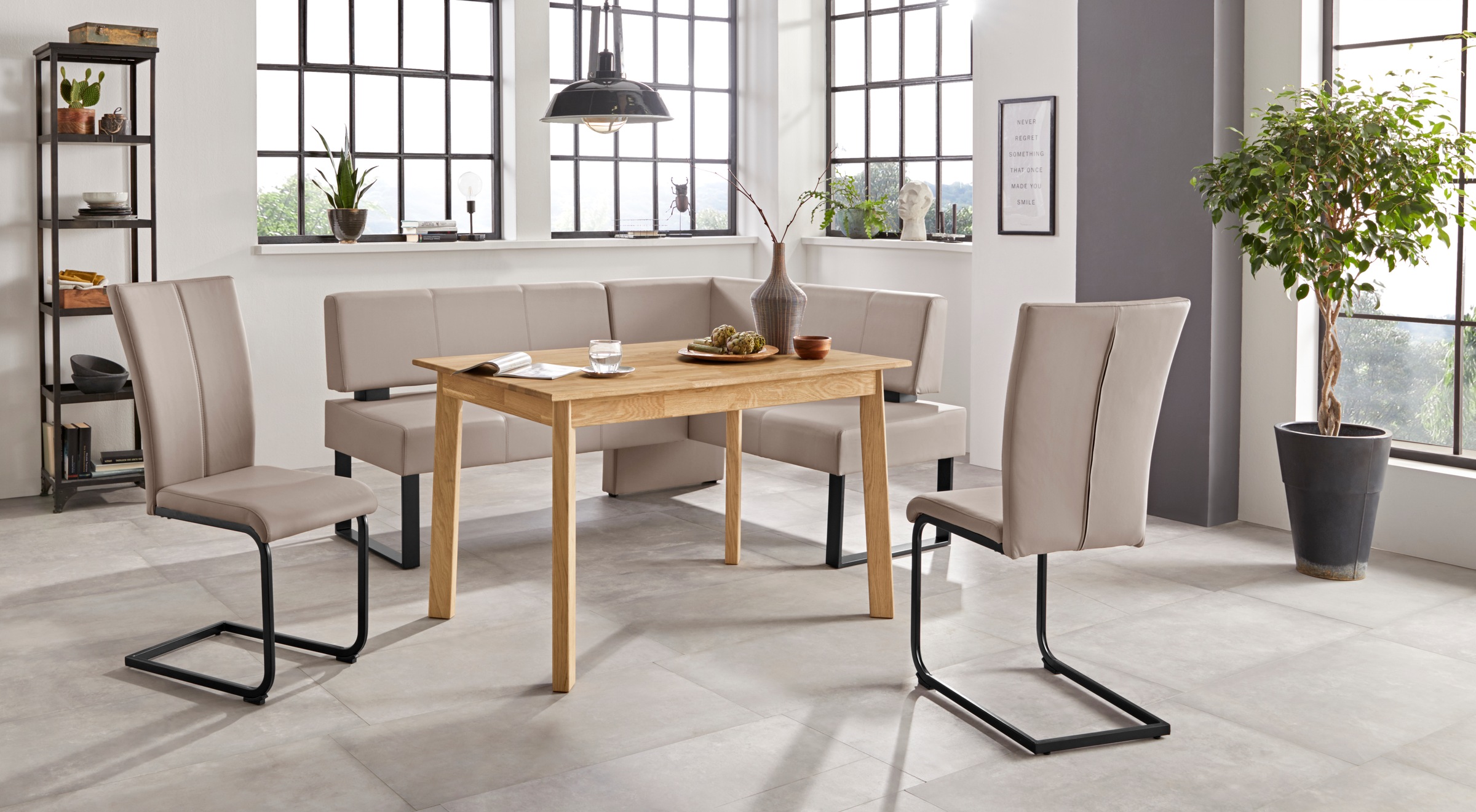 OTTO home Eckbank "Oliver mit Metallgestell, Küchenbank" verschiedene Bezüg günstig online kaufen