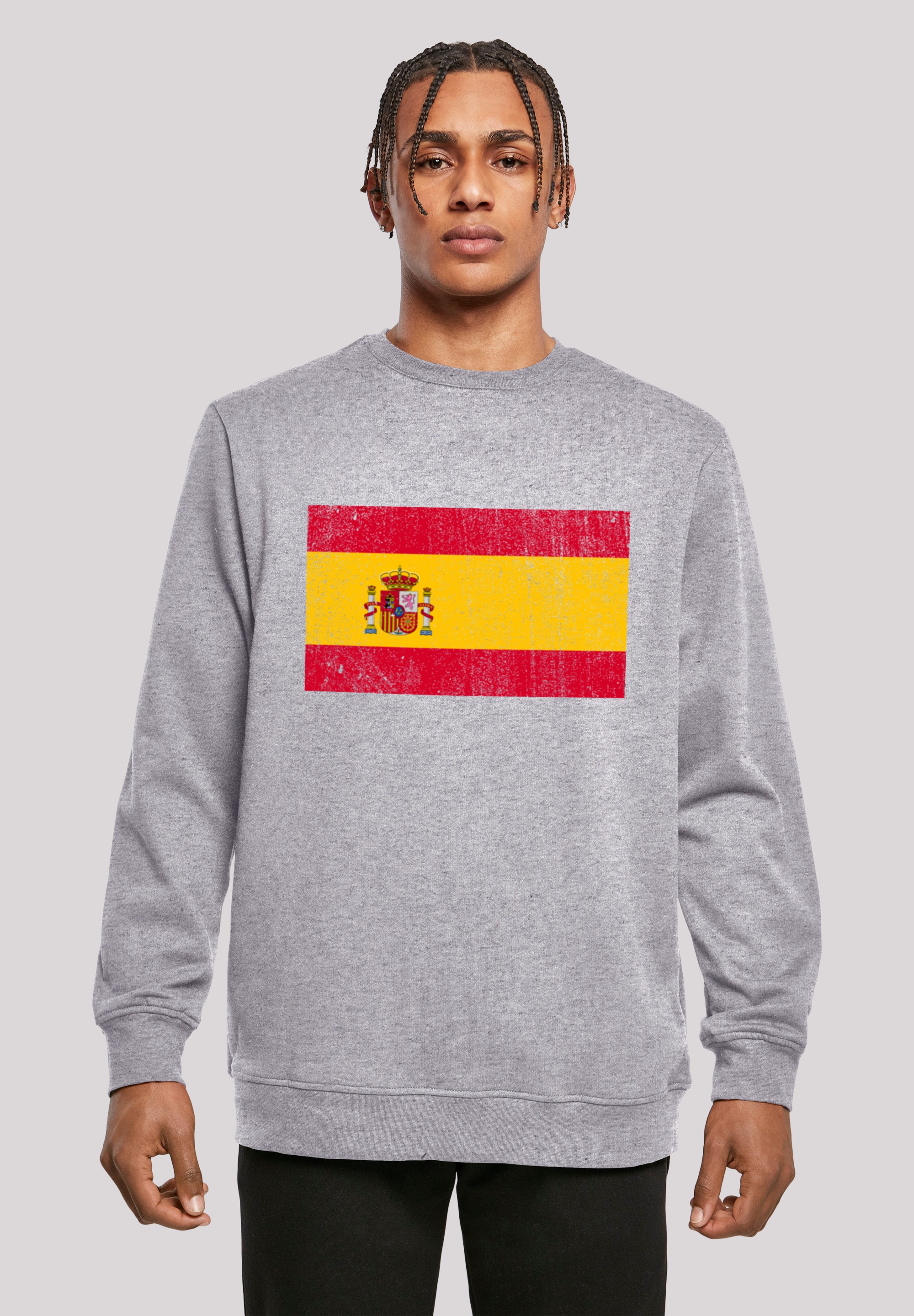 F4NT4STIC Kapuzenpullover "Spain Spanien Flagge distressed", Print