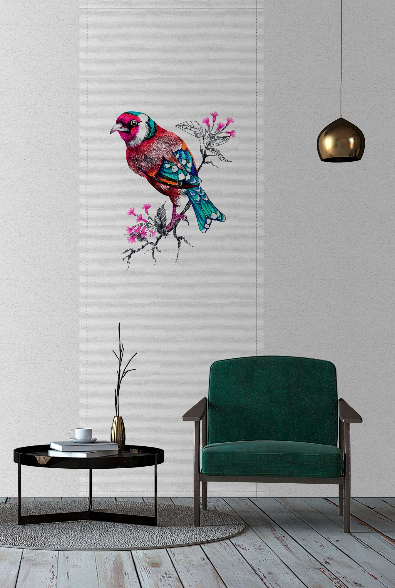 living walls Fototapete »Walls by Patel Spring Panels 3«, Vlies, Wand, Schräge