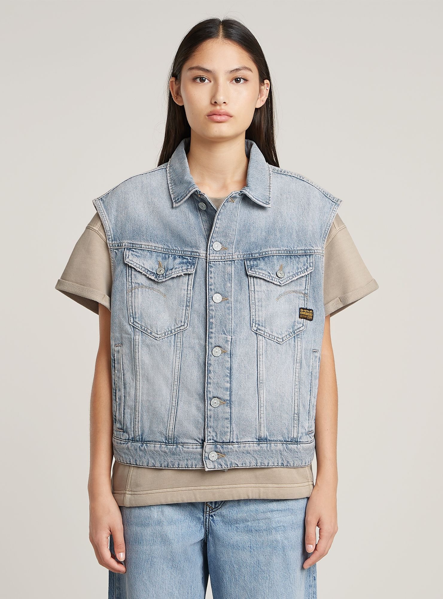 G-STAR Softshellweste "Relaxed Denim Vest" günstig online kaufen
