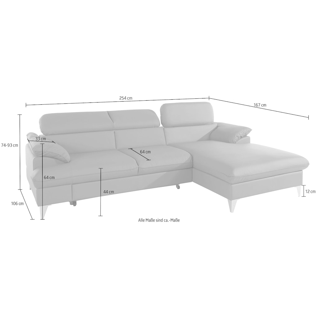 COTTA Ecksofa »Caluso L-Form«