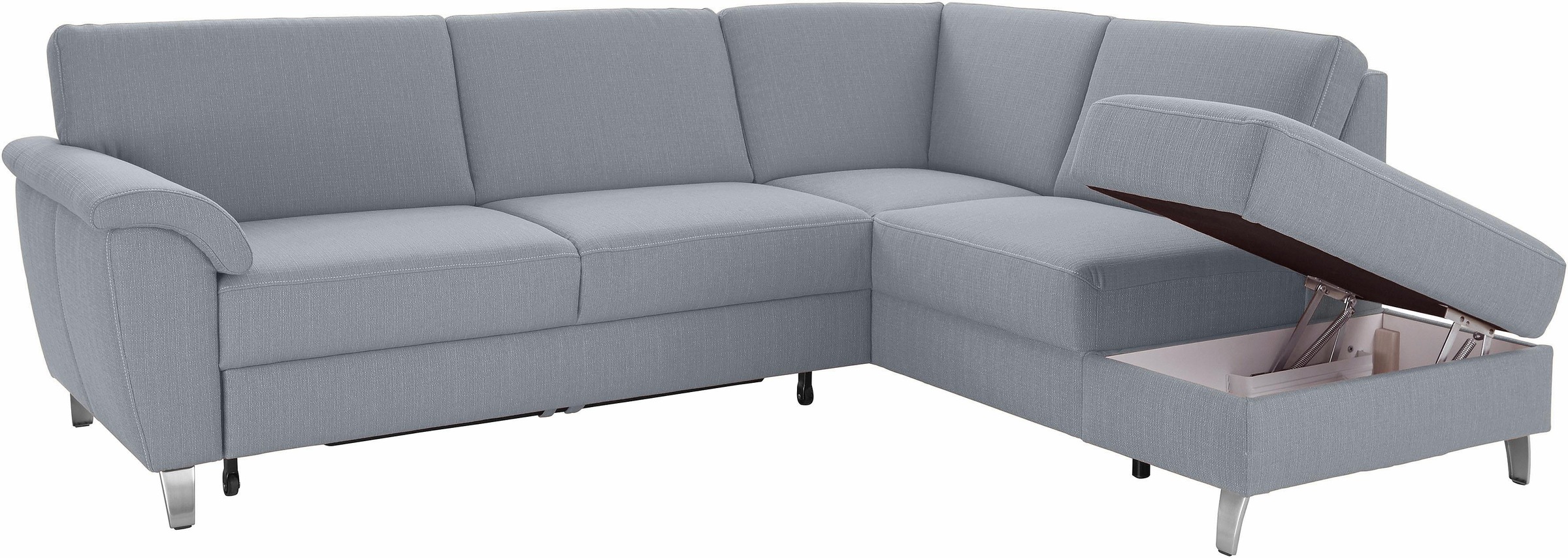 sit&more Ecksofa »Texel L-Form« mit Federkern, wahlweise mit Bettfunktion und Bettkasten