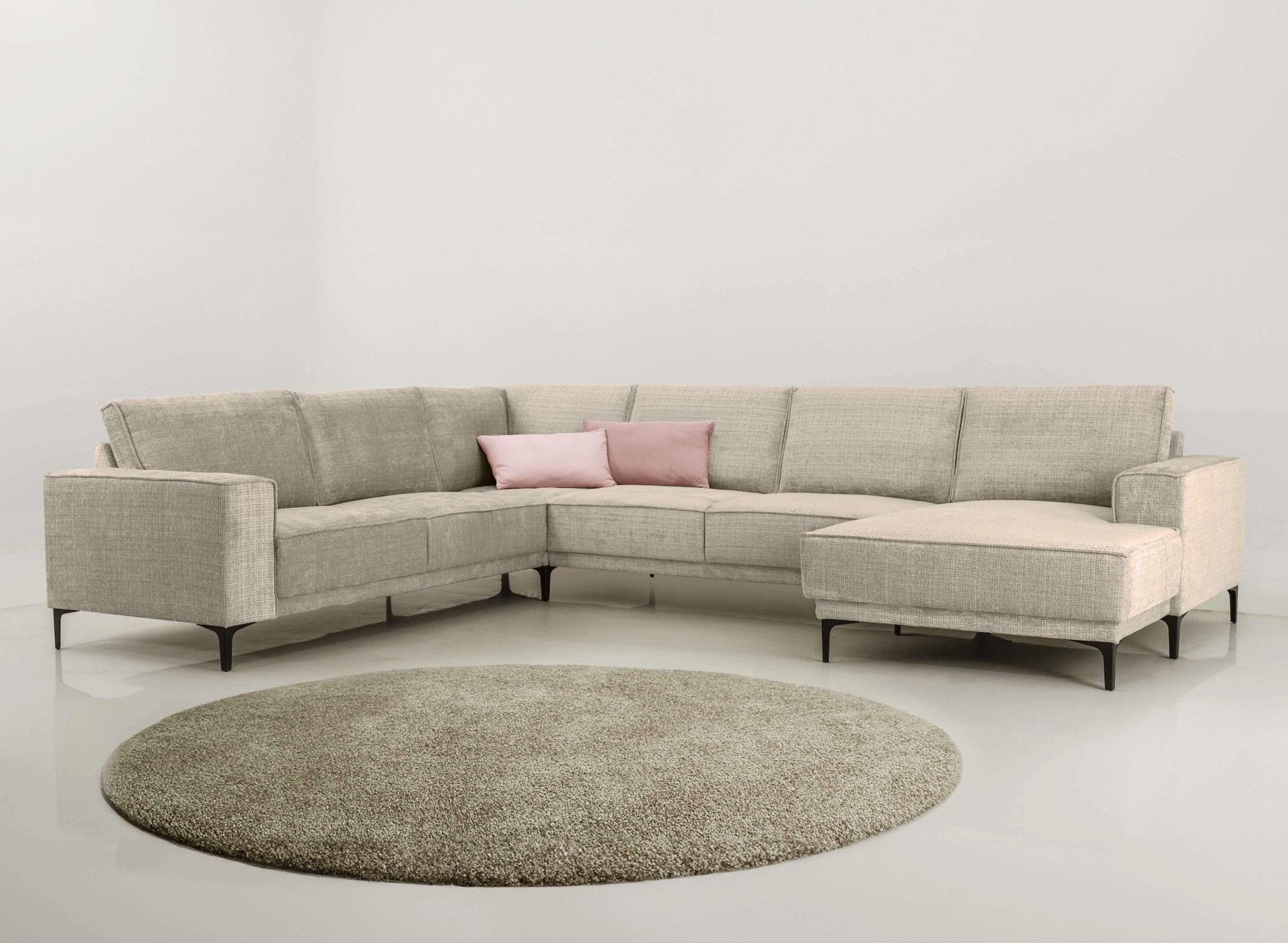 OTTO home Wohnlandschaft "XXL Sofa Oland, Struktur, Flachgewebe, Luxus-Micr günstig online kaufen