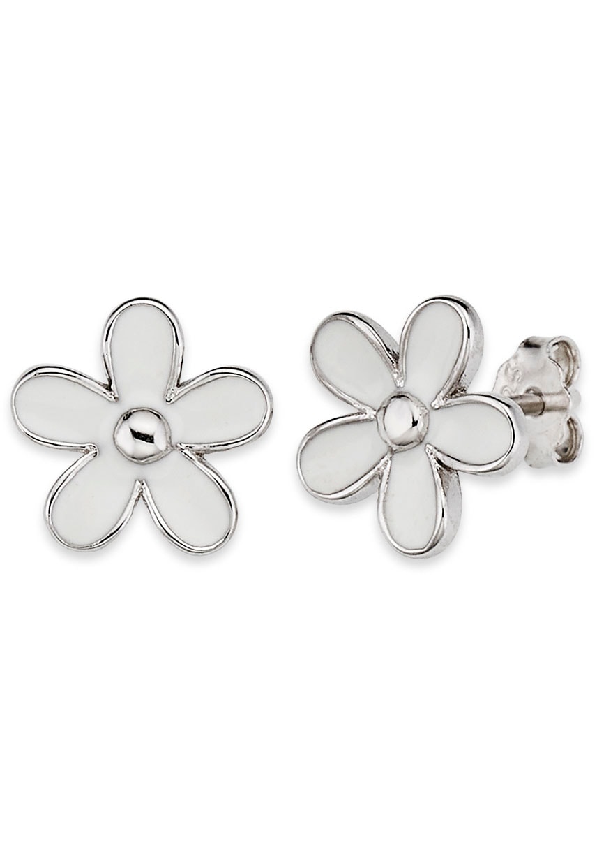 Paar Ohrstecker »Schmuck Geschenk Silber 925 Ohrschmuck Ohrringe Blume«, mit Emaille