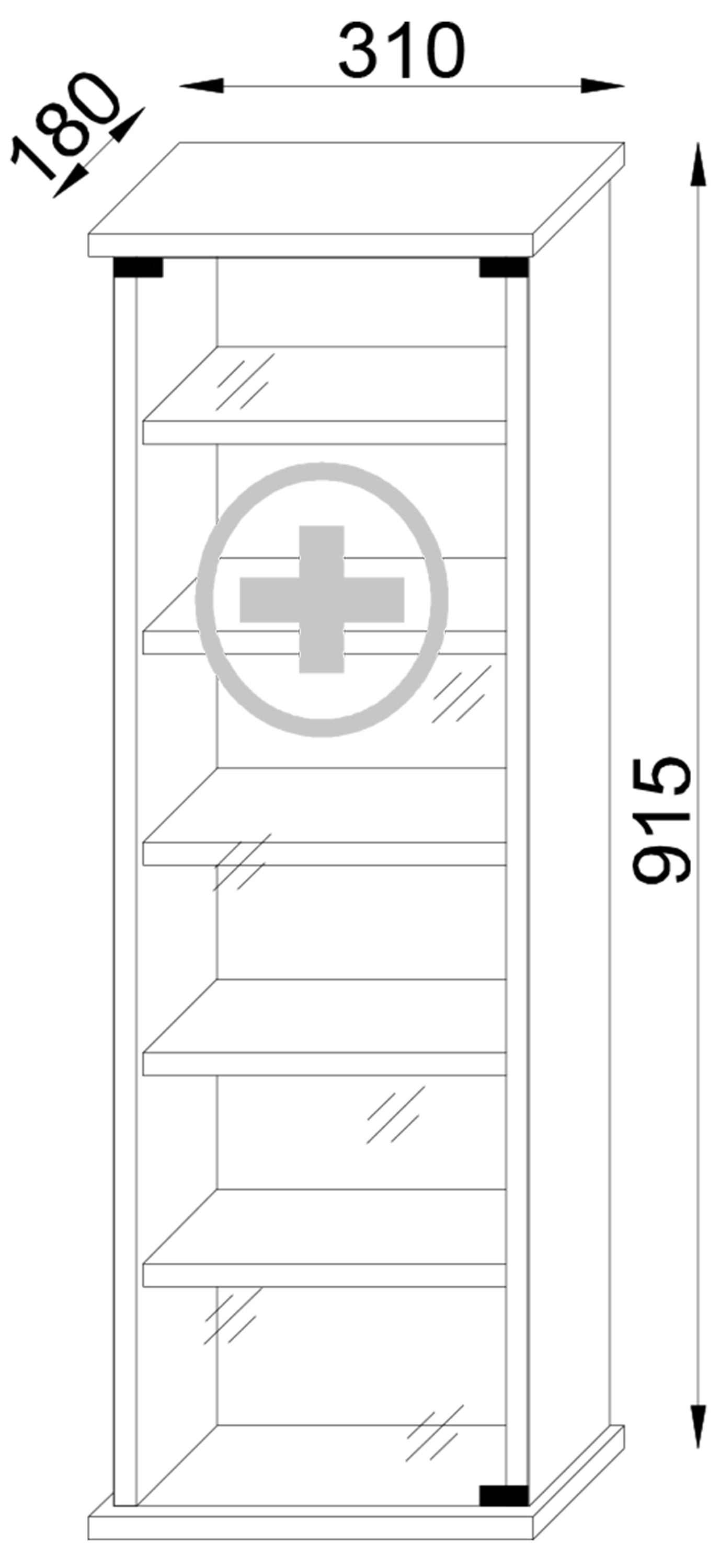 VCM Medizinschrank »Wand Hänge Medizinschrank Arzneischrank Omal«