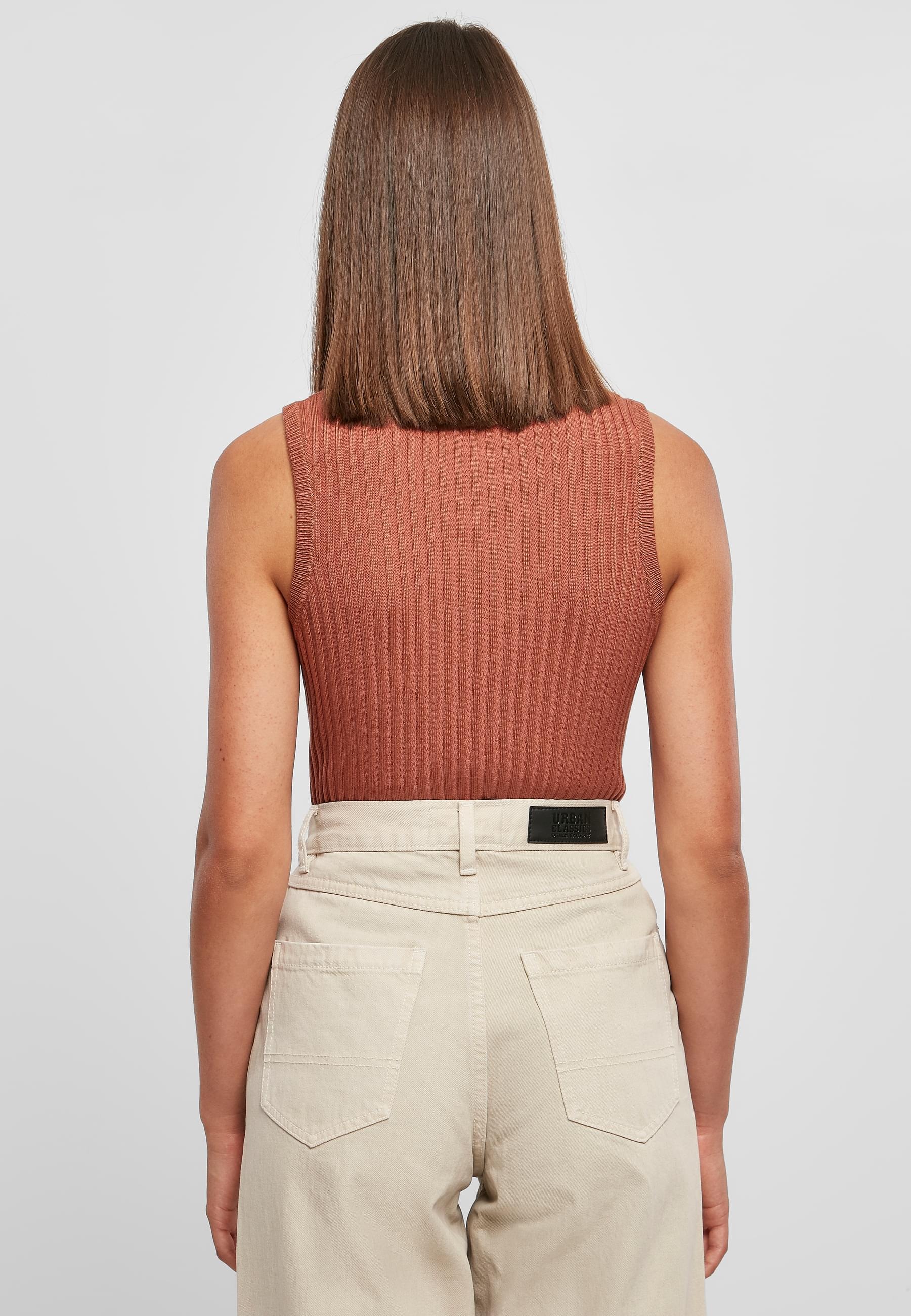 URBAN CLASSICS Muskelshirt »Urban Classics Damen Ladies Rib Knit Sleevless Body«, (1 tlg.)