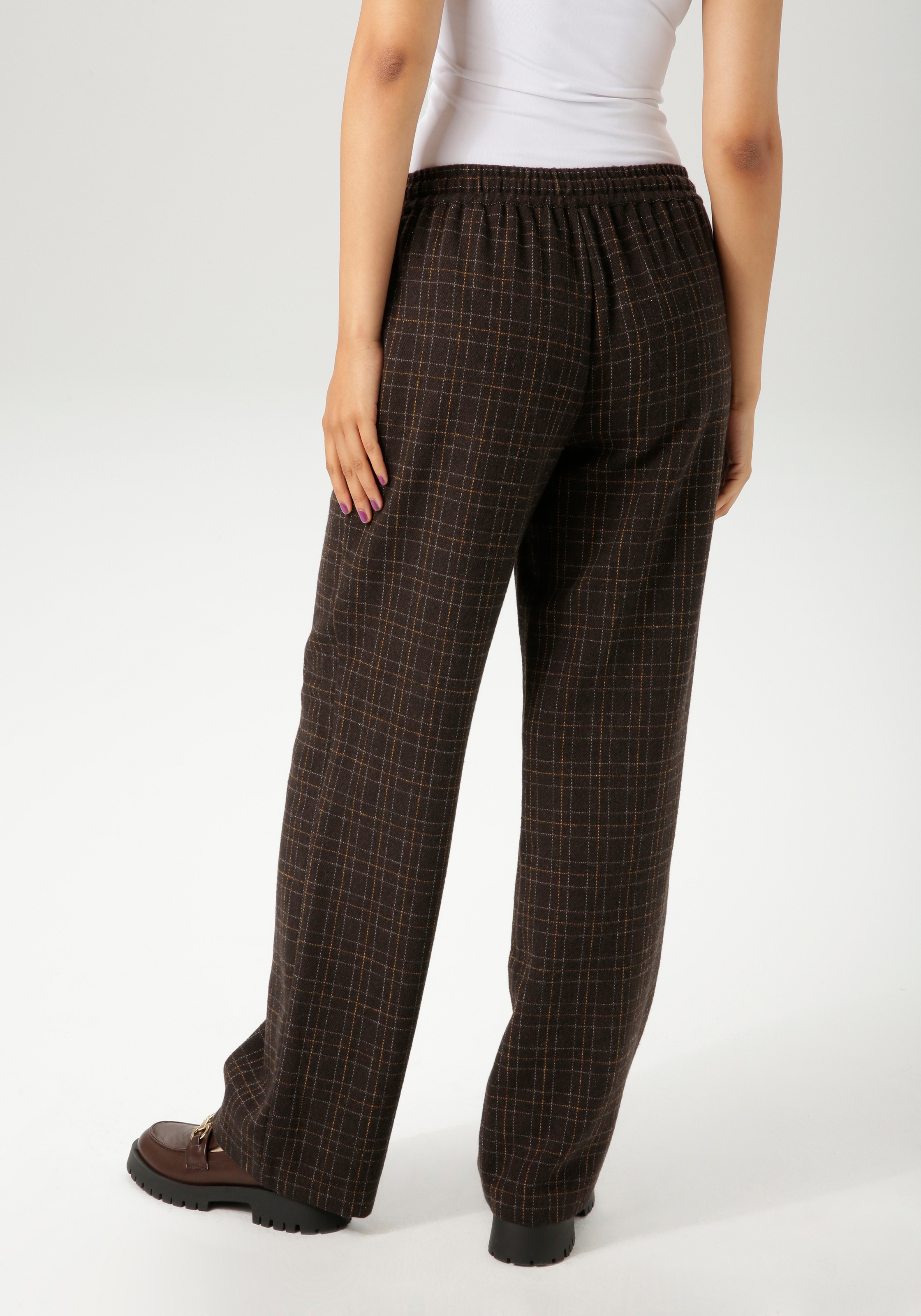 Aniston CASUAL Schlupfhose im dezenten Karo-Dessin günstig online kaufen