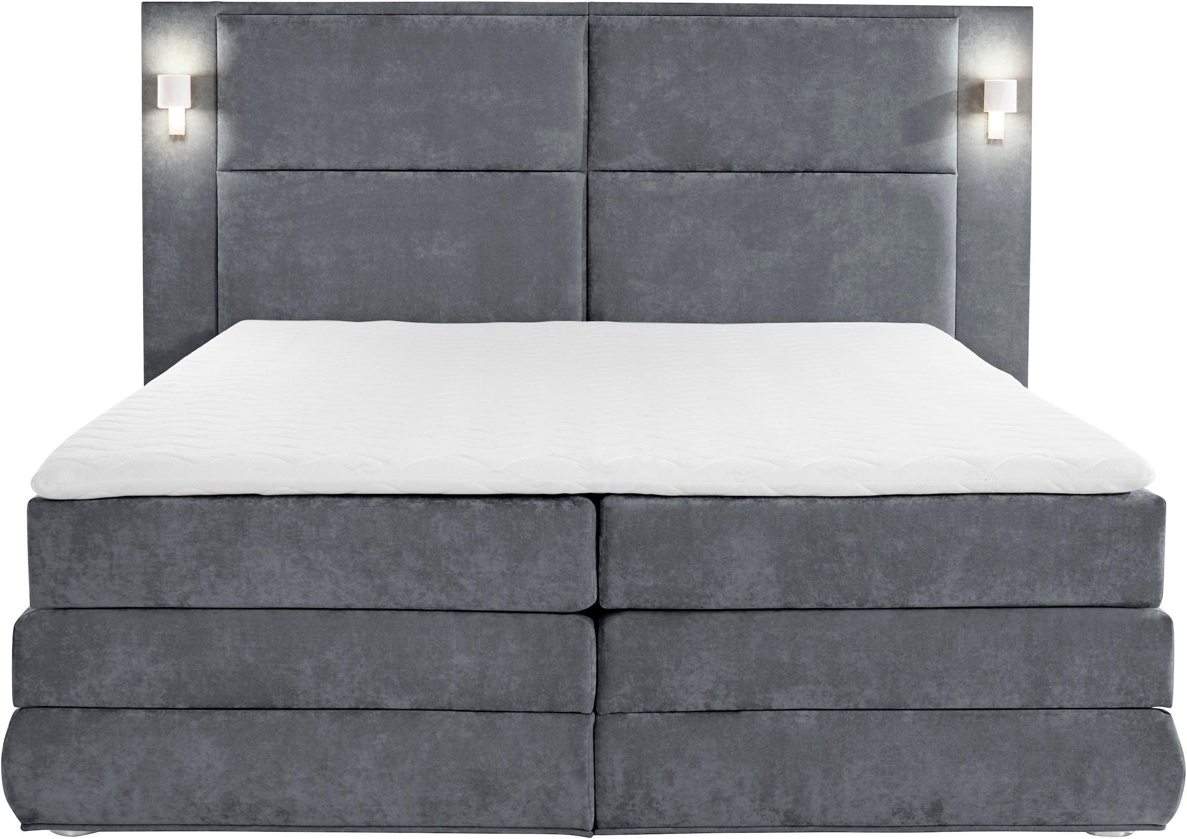 COLLECTION AB Boxspringbett Copenhagen, inklusive Bettkasten und Topper, wahlweise mit LED-Beleuchtung