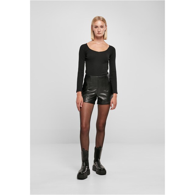 URBAN CLASSICS Stoffhose »Damen Ladies Synthetic Leather Shorts«, (1 tlg.)  für bestellen | BAUR