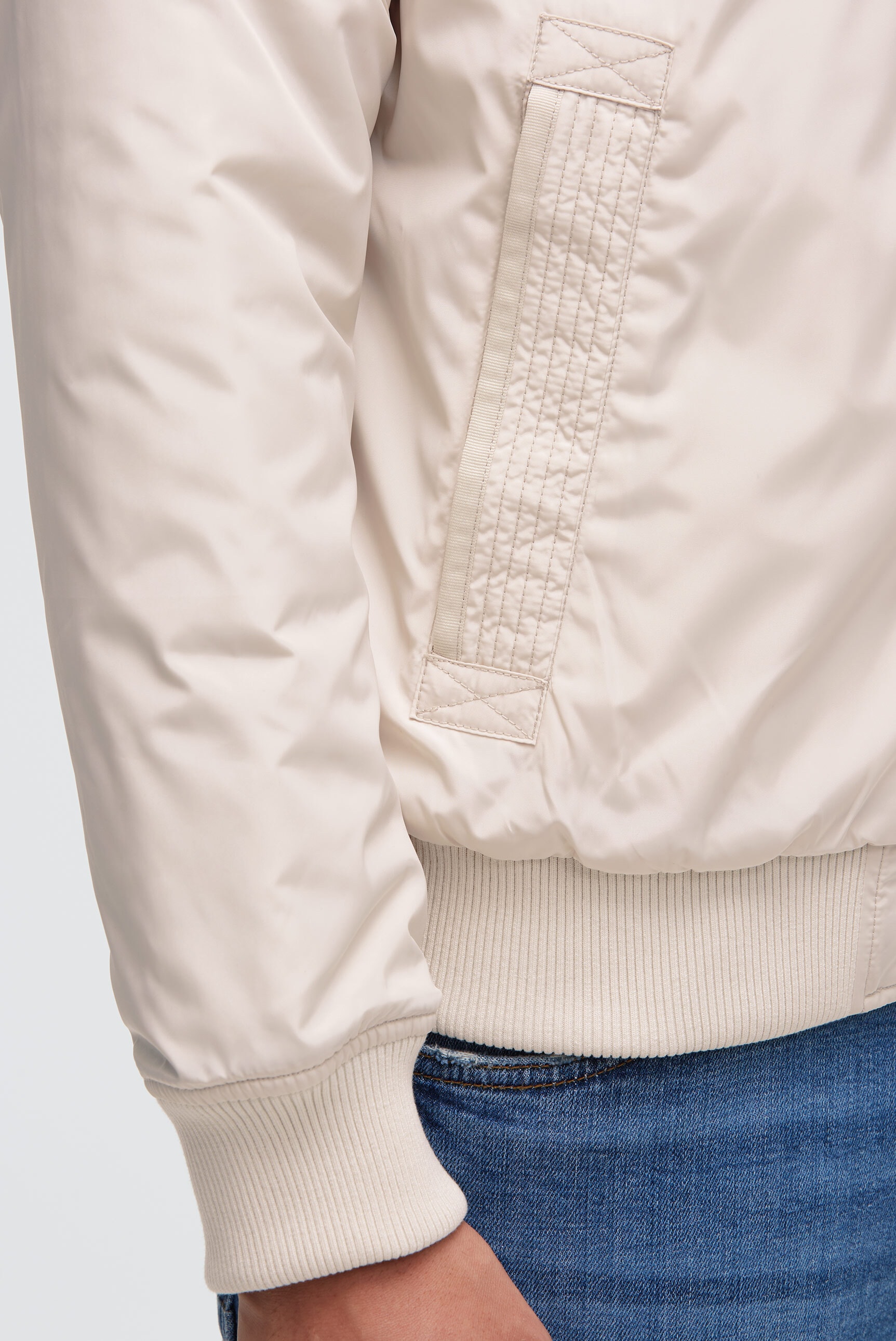 CAMP DAVID Wendejacke ohne Kapuze mit Rippbündchen im Ärmel