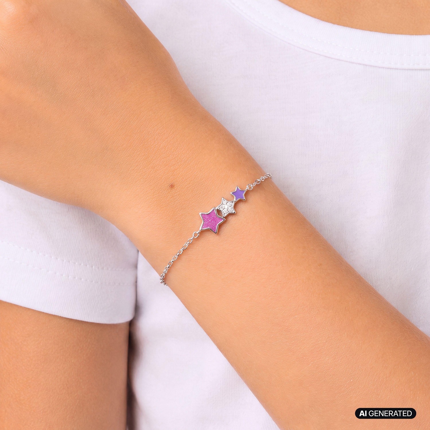 TOM TAILOR Armband »Sterne« mit Zirkonia (synth.)   - Emaille