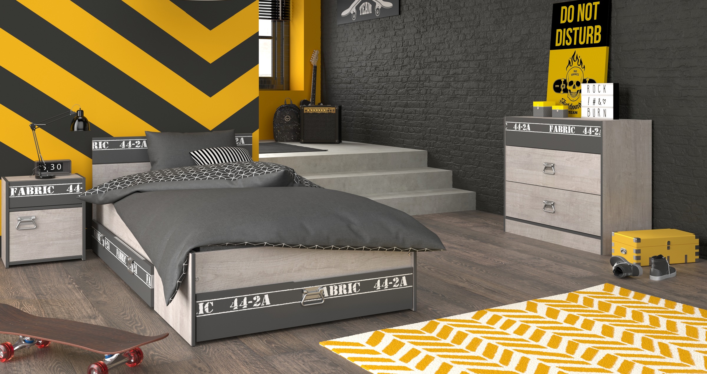 Parisot Jugendzimmer-Set »Parisot Fabric 14« Set, 4-teilig, 4 tlg.