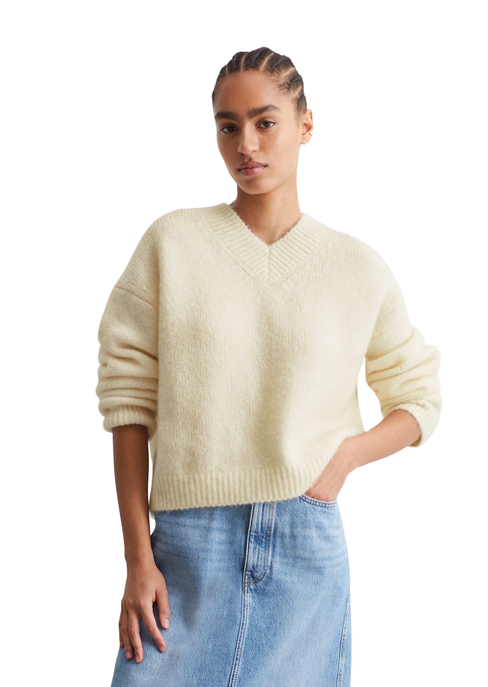 Marc O'Polo DENIM Strickpullover »aus kuscheligem Schurwolle-Mohair-Mix«
