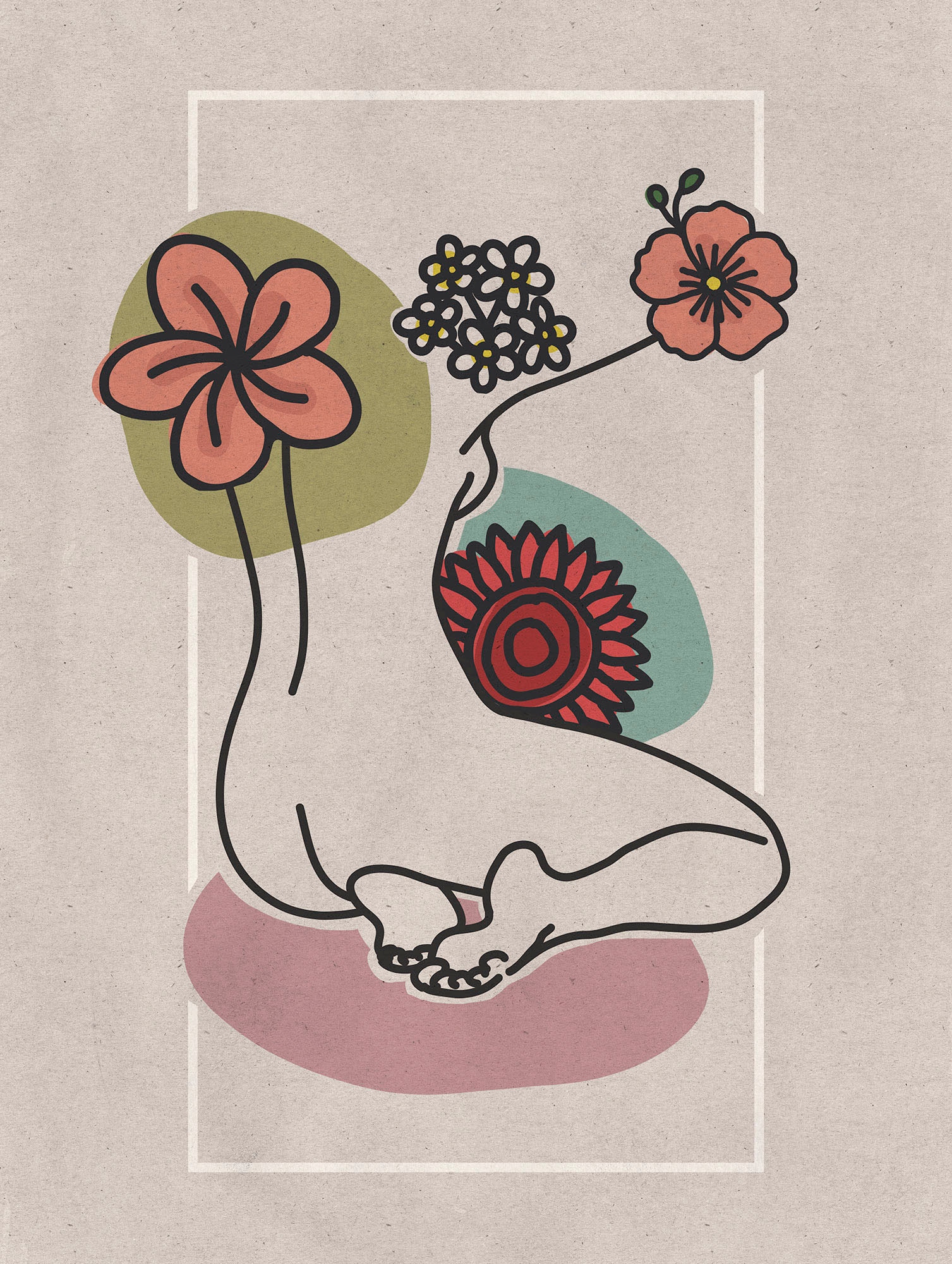 Komar Bild "Rosalie" Natur 1 Stk. tlg. Wandbild zur Dekoration - ohne Rahme günstig online kaufen