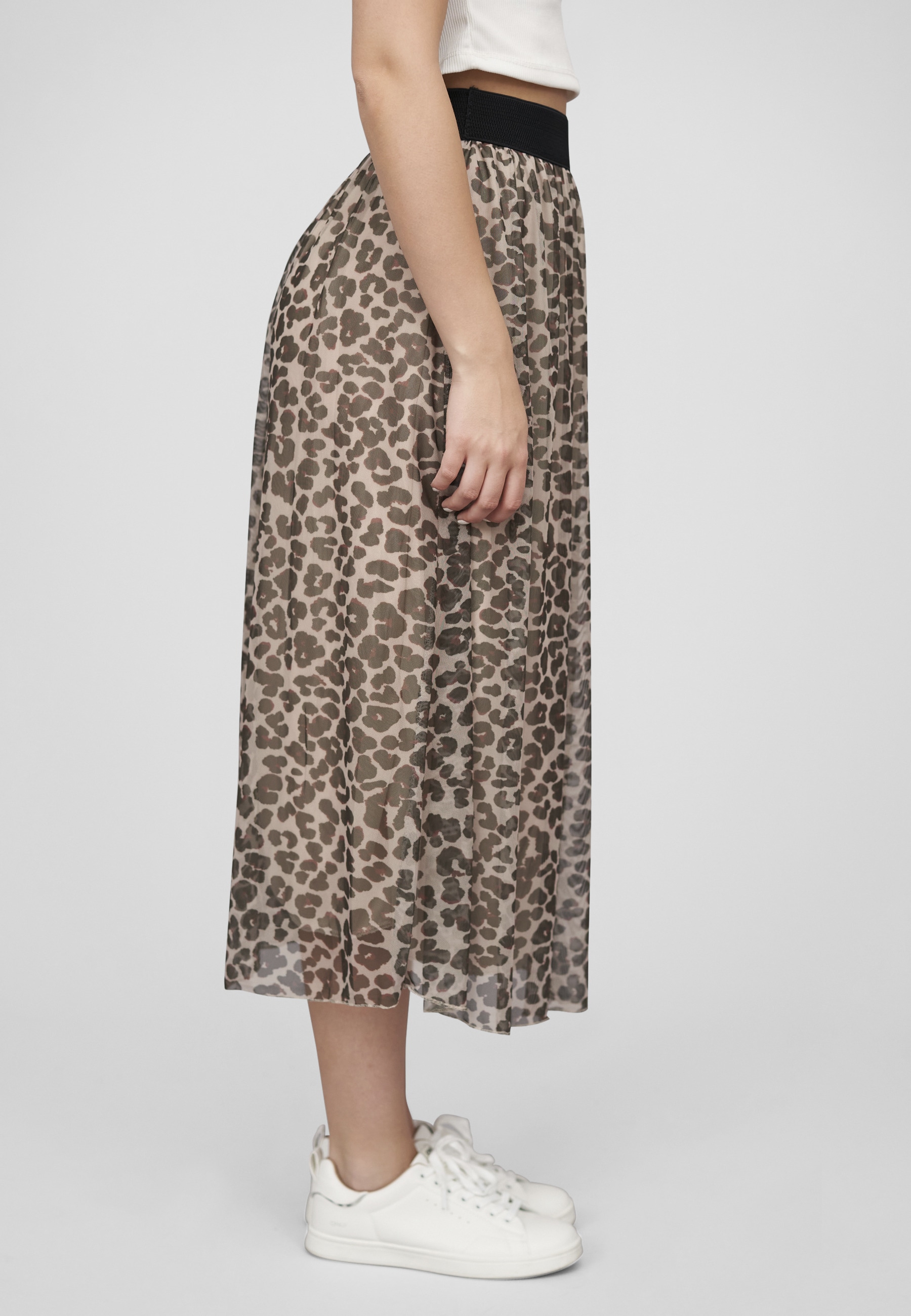 CLOUD 5IVE Sommerrock »CLOUD 5IVE Longform Rock mit Leoprint und Gummiband« 1 Stk.