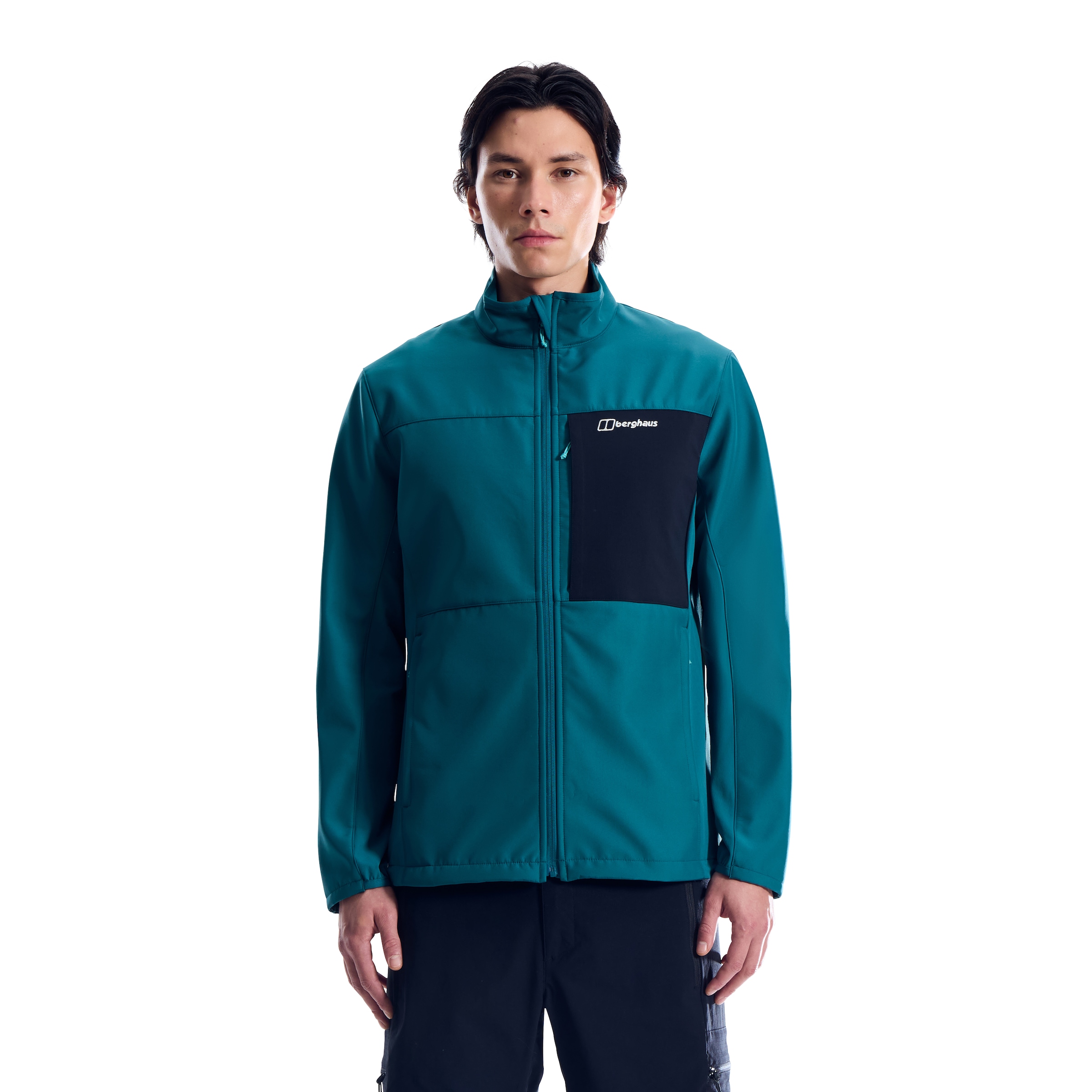 Berghaus Softshelljacke "M GHLAS 3.0 SOFTSHELL JKT" mit zahlreichen Taschen, aus dehnbarem Polyester, optimierte Passform