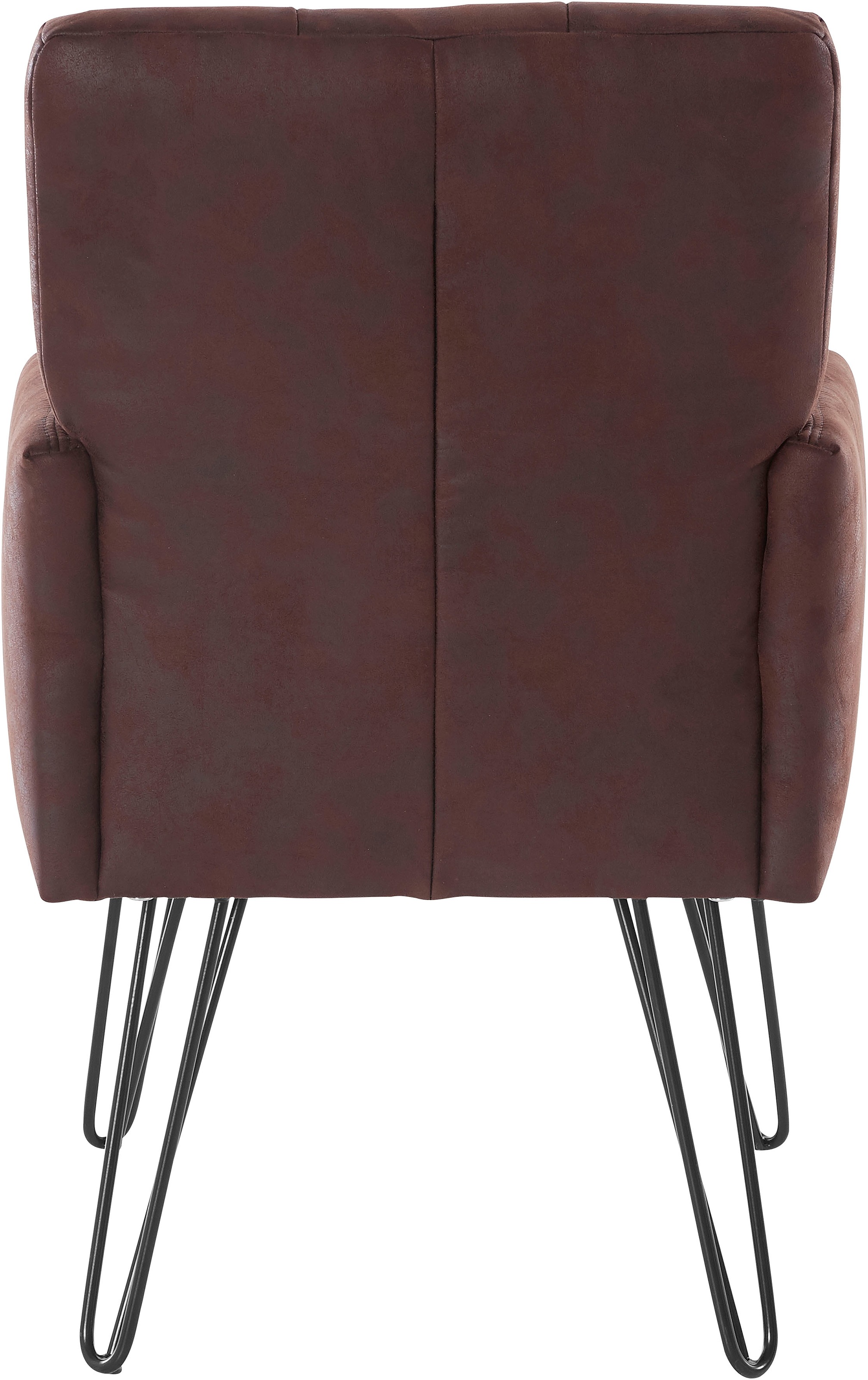 exxpo - sofa fashion Sessel »Doppio, Loungesessel mit Designuntergestell, bequem und elegant«, aufwendige Rückenverarbeitung, Breite 61 cm