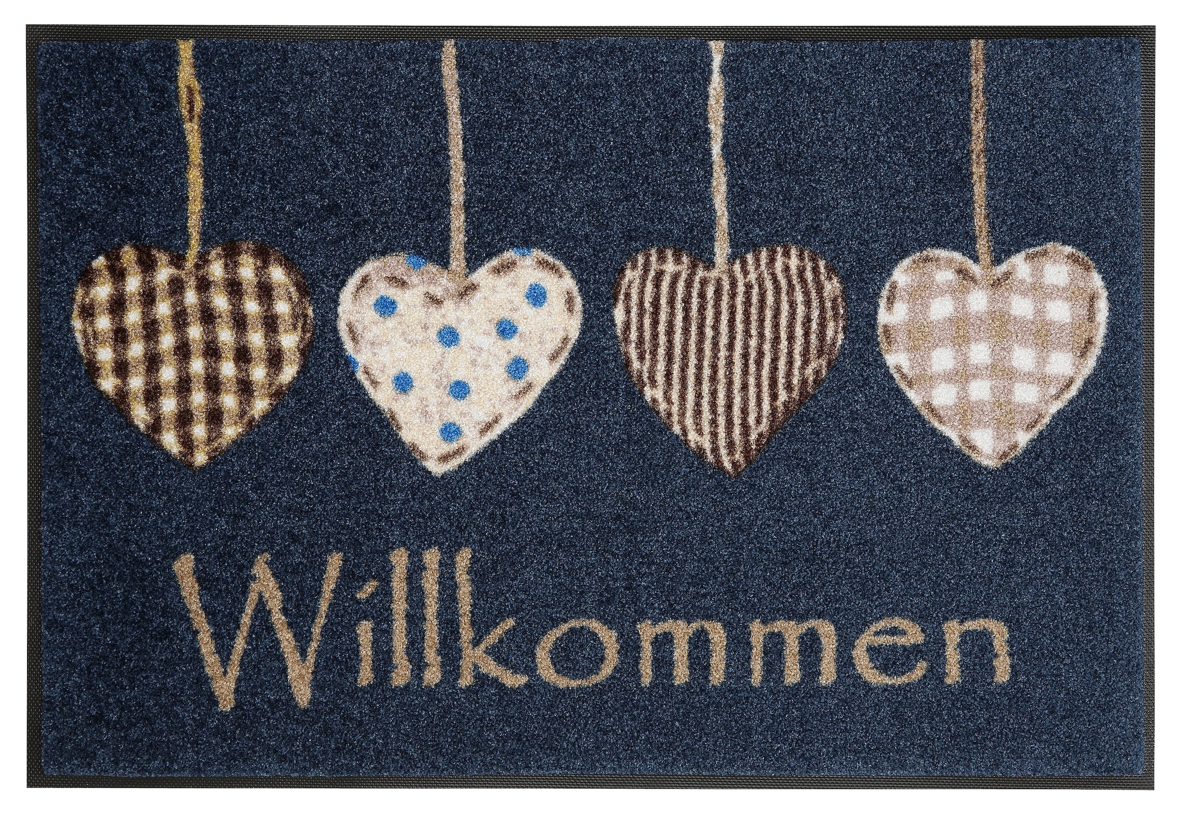 wash+dry by Kleen-Tex Fußmatte »Cottage Hearts«, rechteckig, 7 mm Höhe, Schmutzfangmatte, rutschhemmend, In- und Outdoor geeignet
