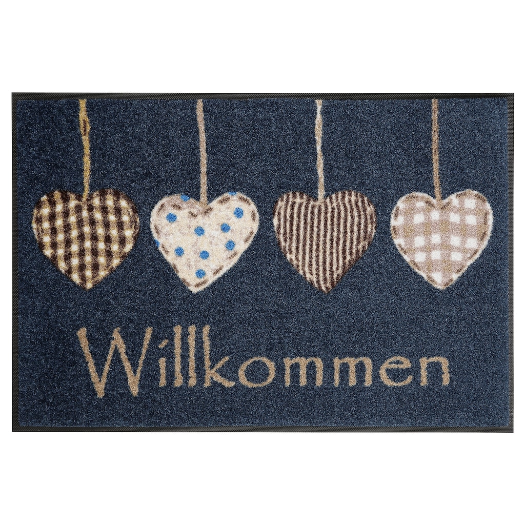 wash+dry by Kleen-Tex Fußmatte »Cottage Hearts«, rechteckig