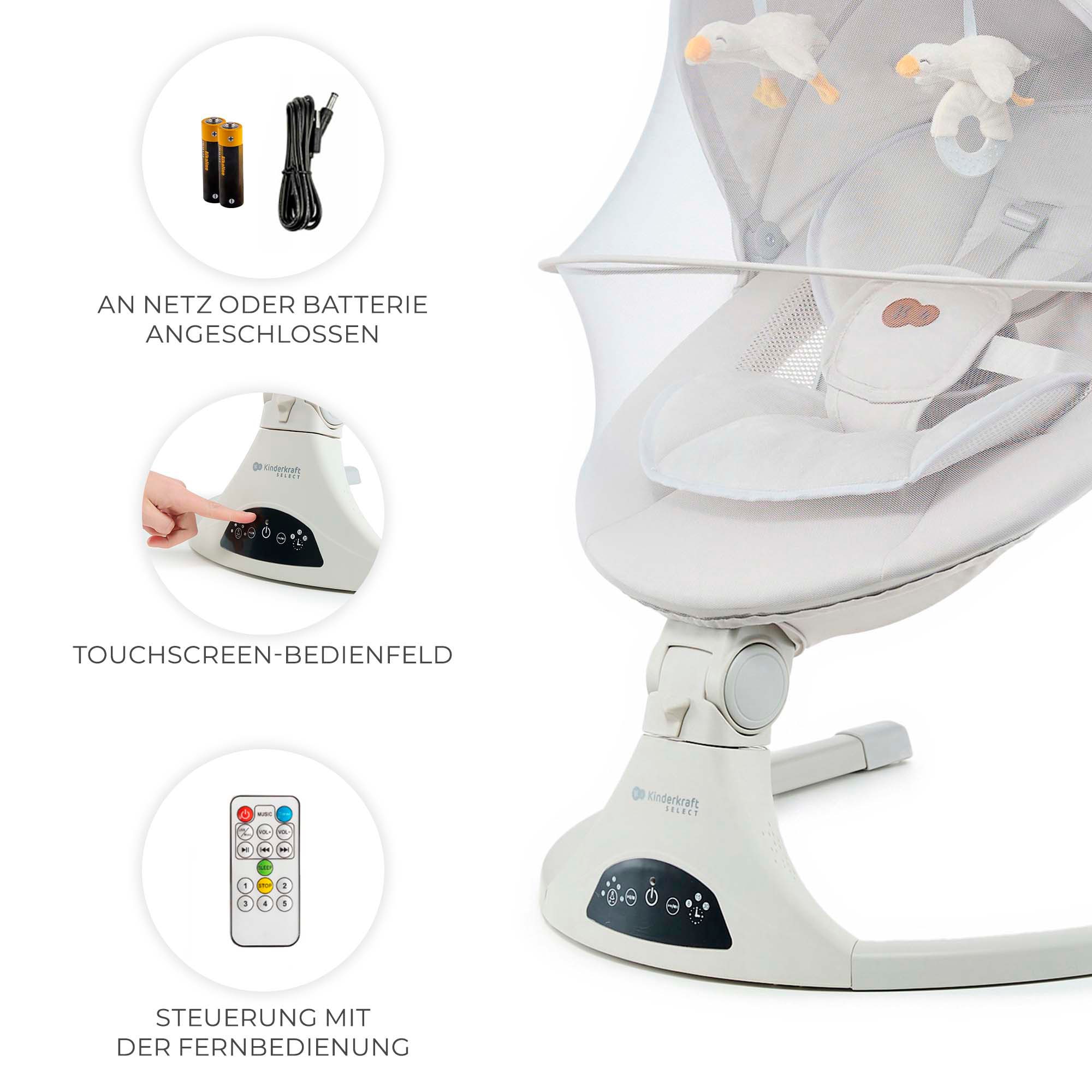 Kinderkraft Babywippe »TULSY« mit Soundeffekt