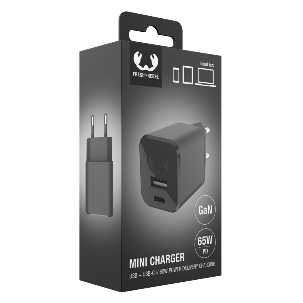 Fresh´n Rebel USB-Ladegerät »Mini-Charger USB-C und USB-A, PD 65W, GAN«