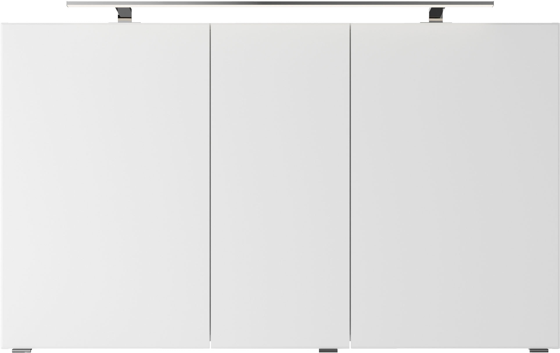 Saphir Badmöbel-Set »Serie 4035 2-teilig, Keramik-Doppelwaschtisch mit LED-Spiegelschrank«, (Set), Doppel-Waschplatz inkl Türdämpfer, 120 cm breit, 2 Schubladen, 3 Türen