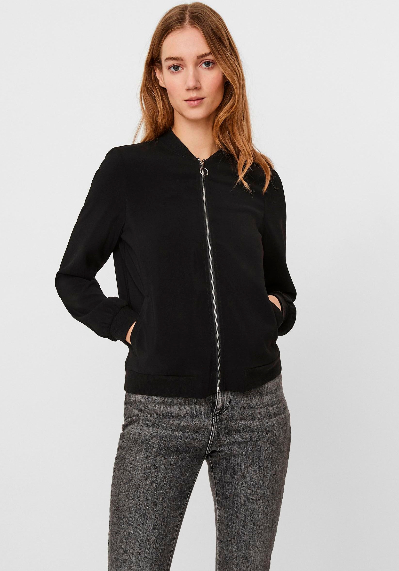 Vero Moda Bomberjacke "VMCOCO L/S BOMBER", in modisch kurzer Form