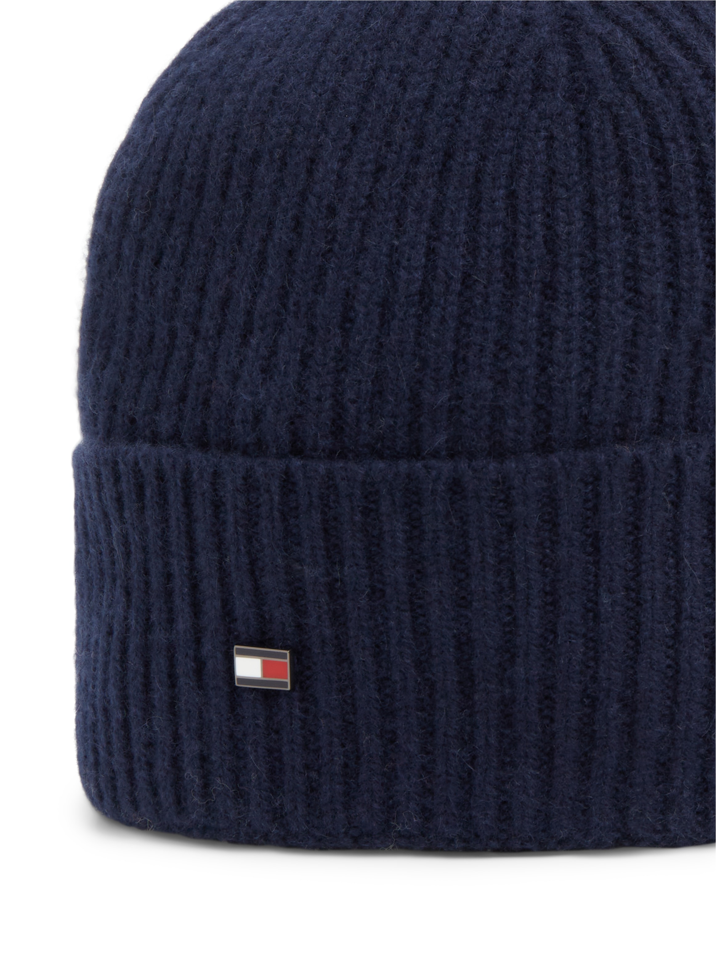 Tommy Hilfiger Strickmütze »FLAG CASHMERE BEANIE« One size mit Markenlogo