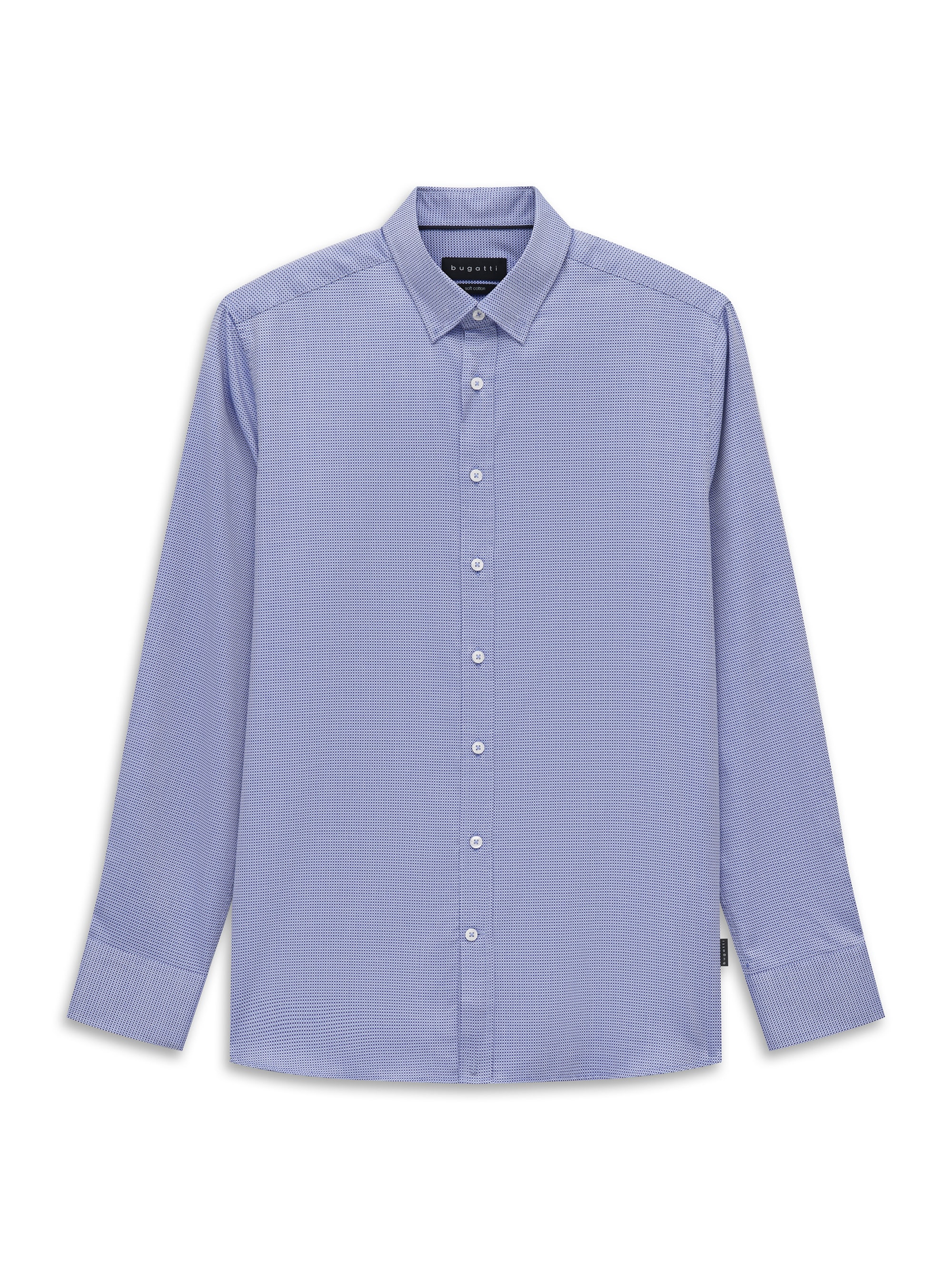 bugatti Langarmhemd "Modern Fit" Modern Fit Baumwolle Muster Under Button-Down