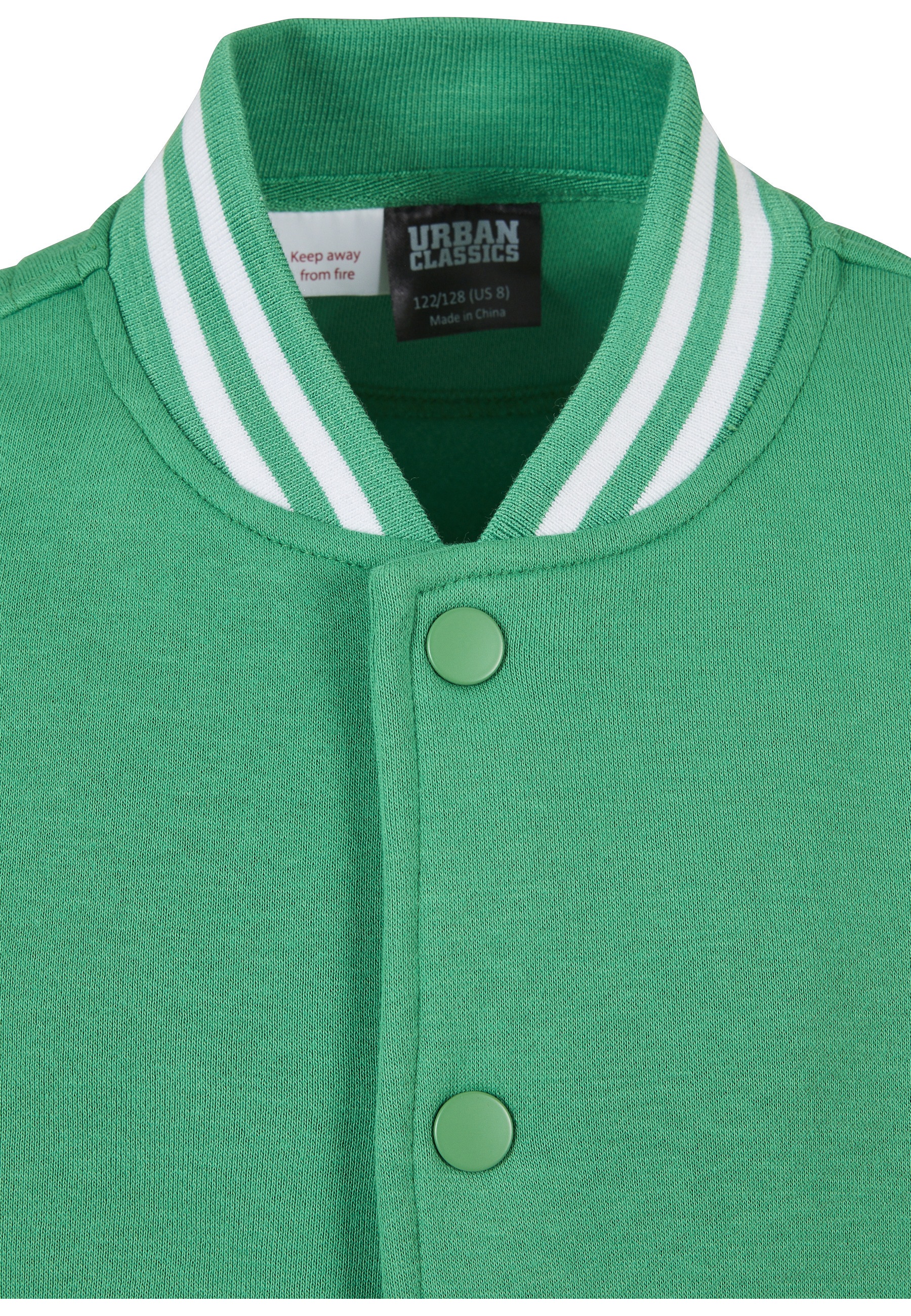 URBAN CLASSICS Collegejacke »Urban Classics Herren Boys Inset College Sweat Jacket« 1 Stk. tlg. ohne Kapuze