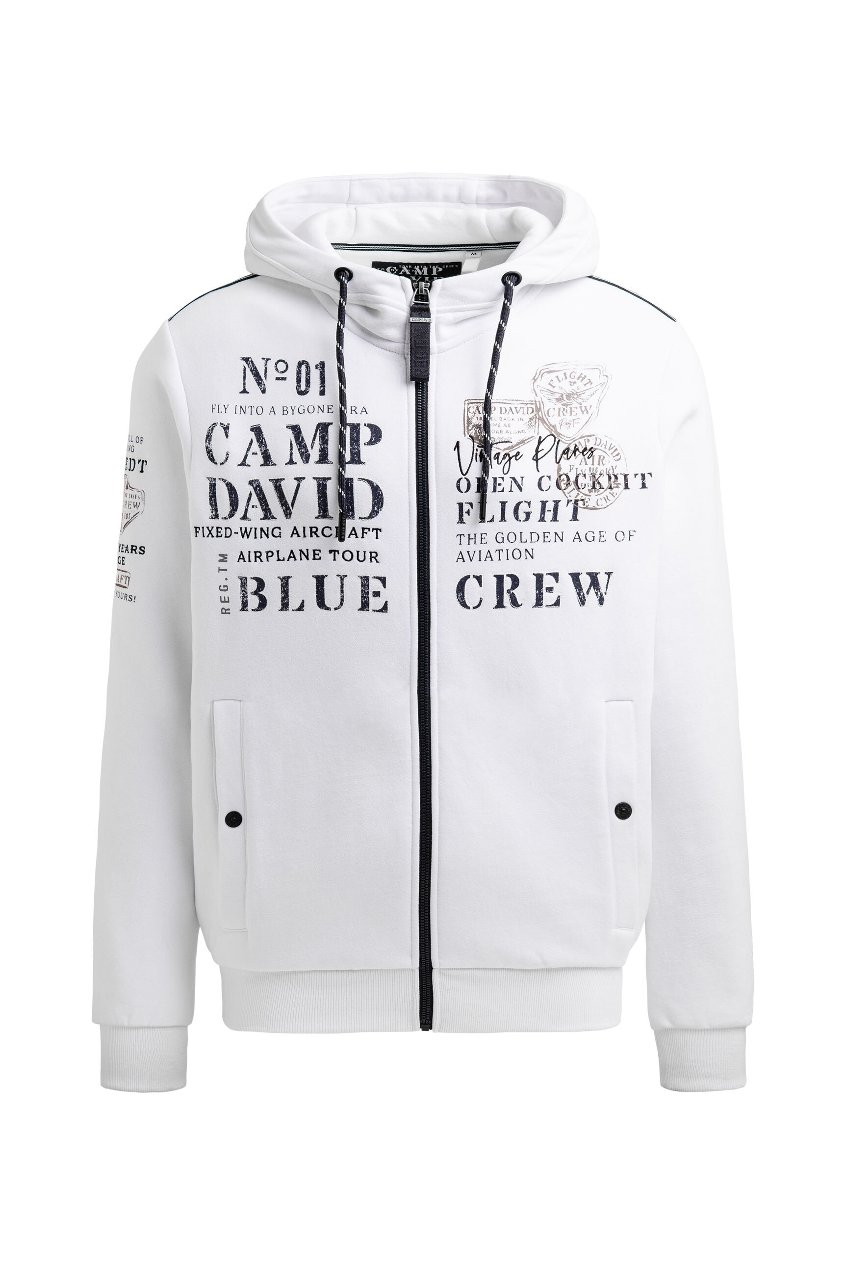 CAMP DAVID Kapuzensweatjacke Eingrifftaschen mit Druckknopfverschluss