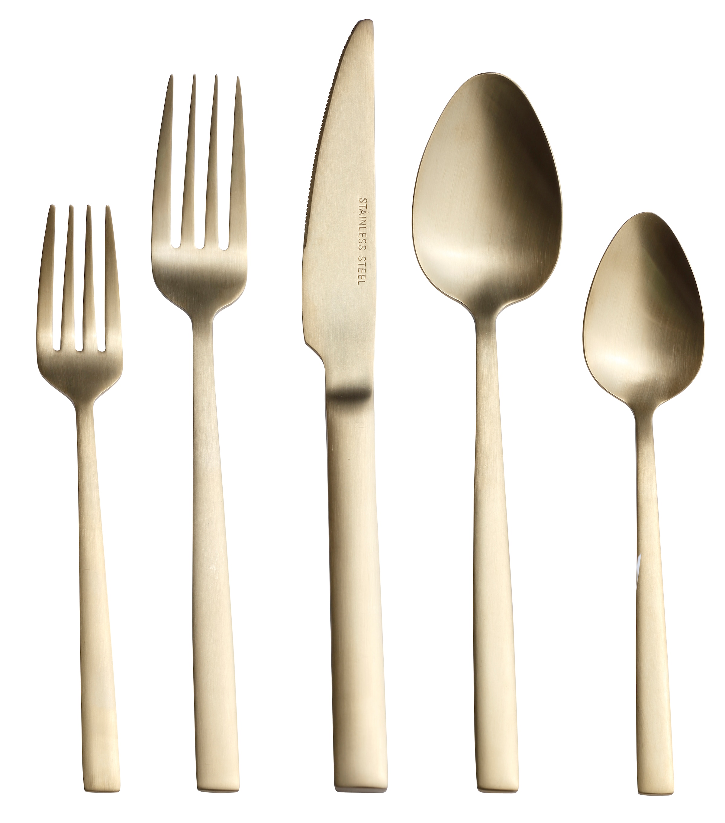 Home affaire Besteck-Set »Eglof«, (Set, 30 tlg.), Gold PVD-beschichtet, mattiert