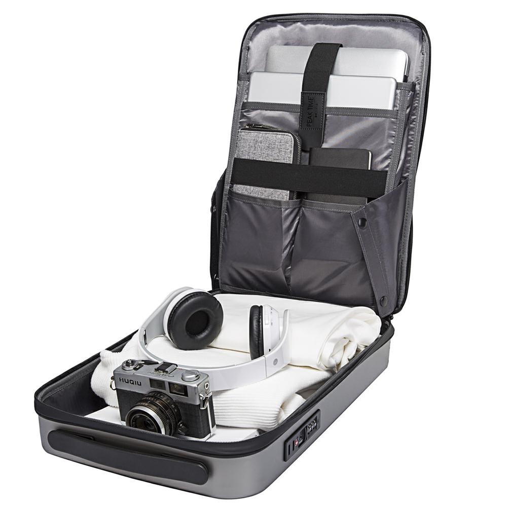 PEAK TIME Kofferrucksack »PT-308«, Praktischer Business-Rucksack optimal für Geschäftsreisen