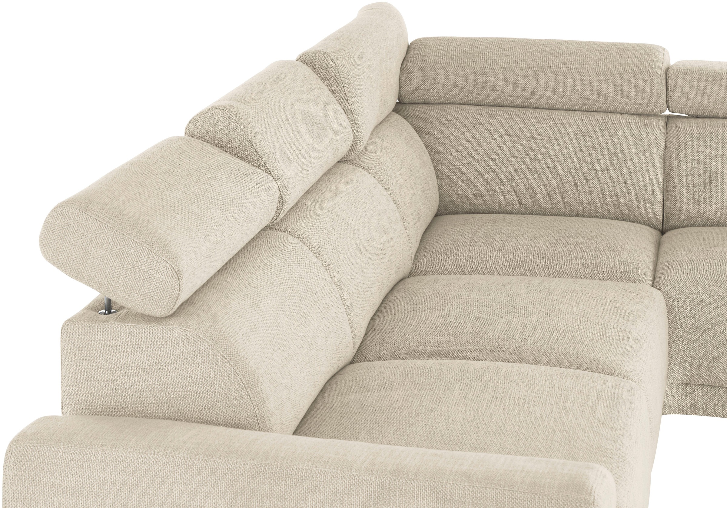 3C Candy Ecksofa »Greve Sofa immer mit manuelle Kopfteilverstellungen, modern, elegant«, wahlweise motorischer Sitzvorzug, bequem und zeitlos, L-Form