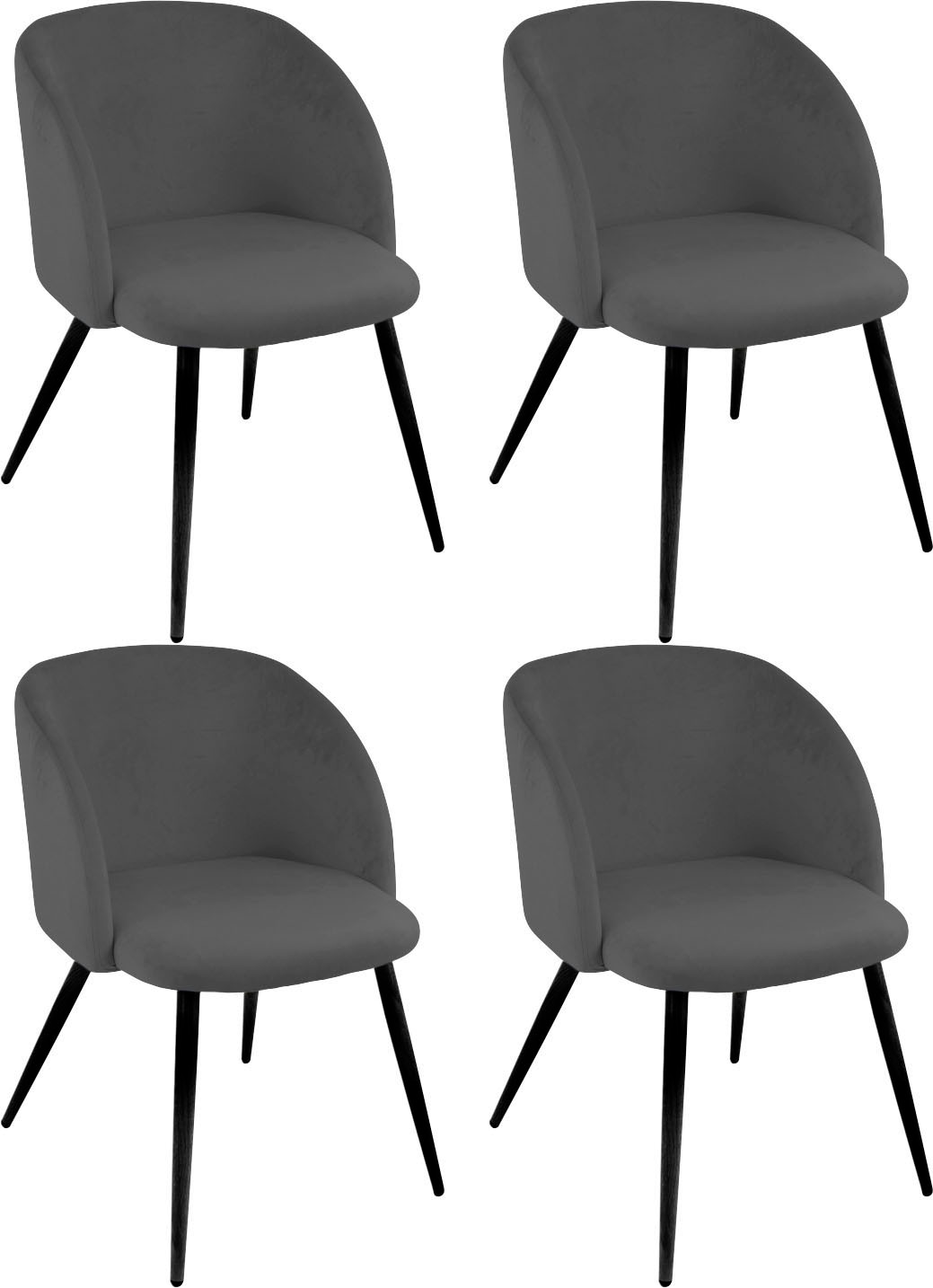 Paroli Armlehnstuhl "Dali" (Set) 4 Stk.(2 oder 4 Stück), mit Veloursbezug u günstig online kaufen