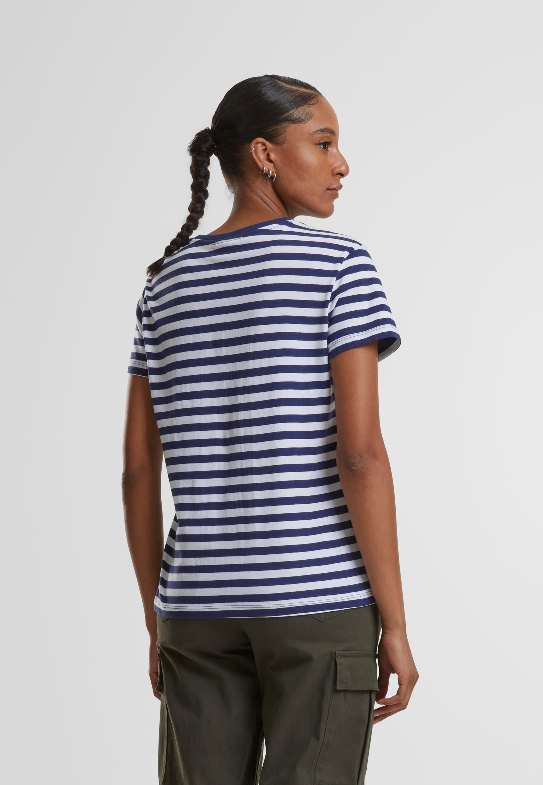 URBAN CLASSICS T-Shirt »Urban Classics Damen Ladies Regular Striped Tee«, (1 tlg.)