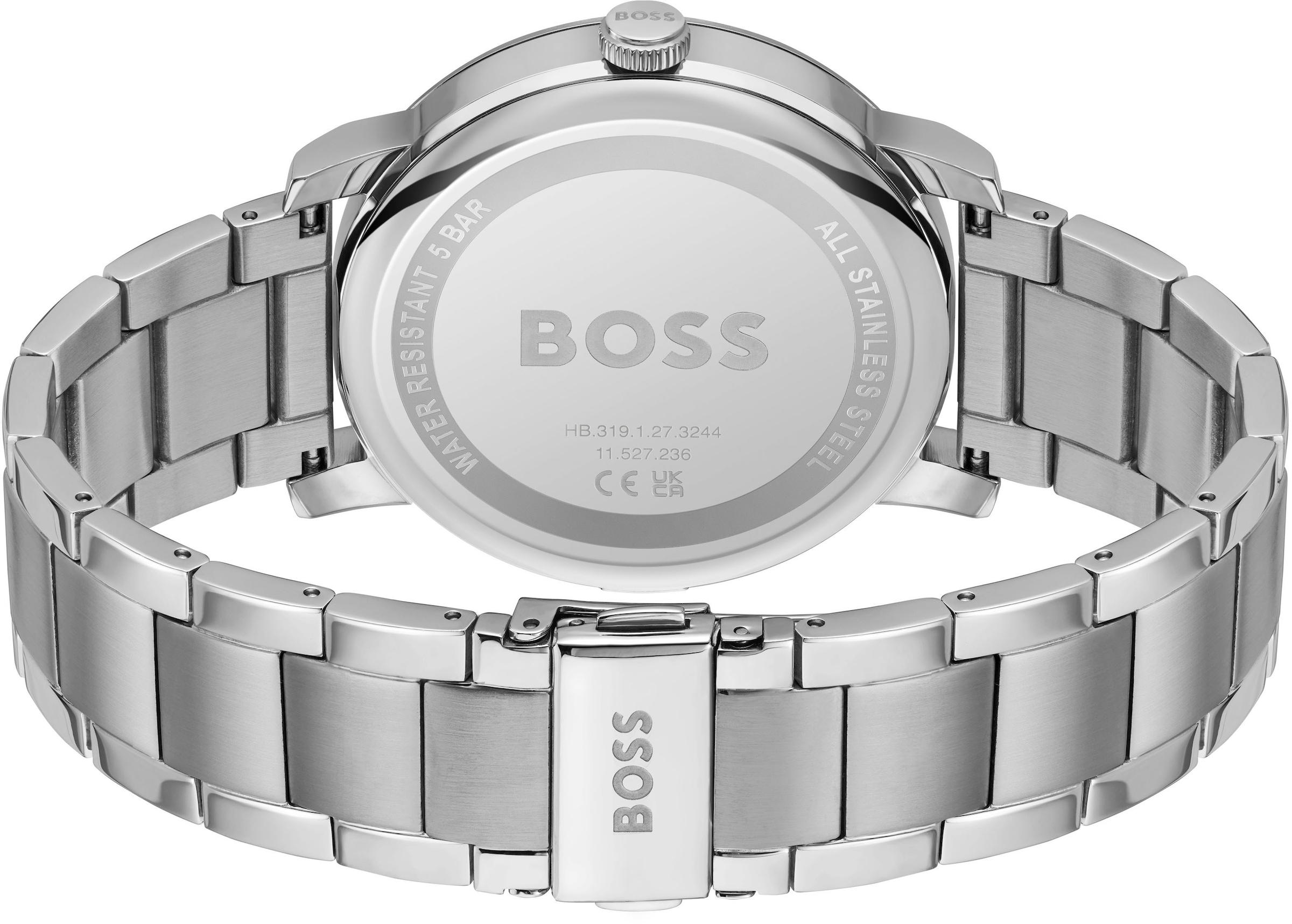 BOSS Multifunktionsuhr »CONTENDER«, Quarzuhr, Herrenuhr, Armbanduhr, Datum, Edelstahlarmband