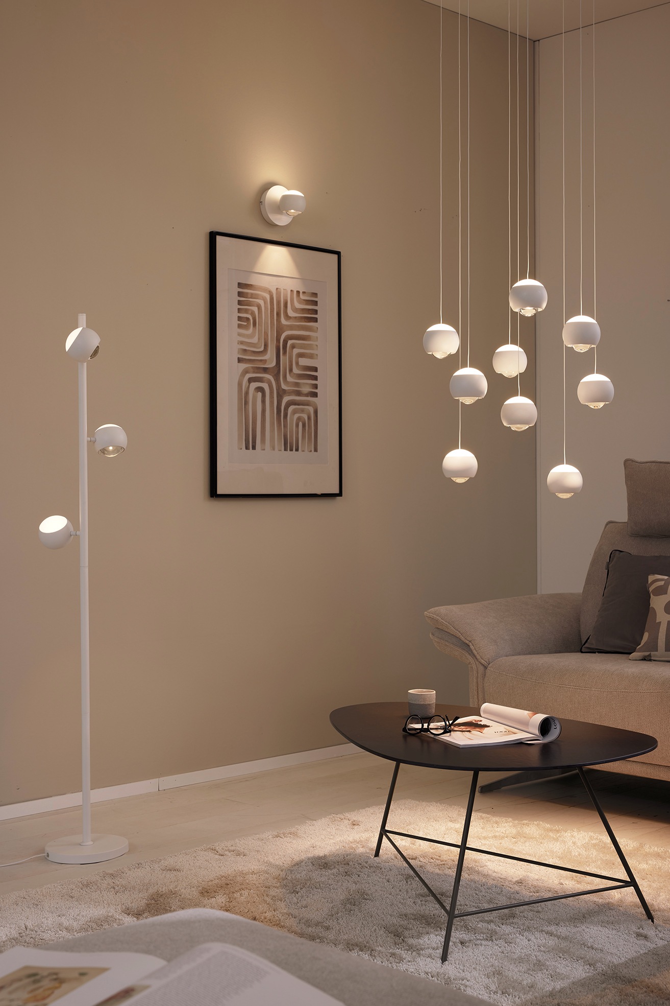 Musterring LED Wandleuchte »CANNON, 1-flammige LED Wandlampe 5W 500Lumen 2300-4000K CCT« LED-Board 1 Stk. Farbwechsler | warmweiß - kaltweiß mit Fernbedienung, schwenkbares up-and-down Licht dimmbar Memory