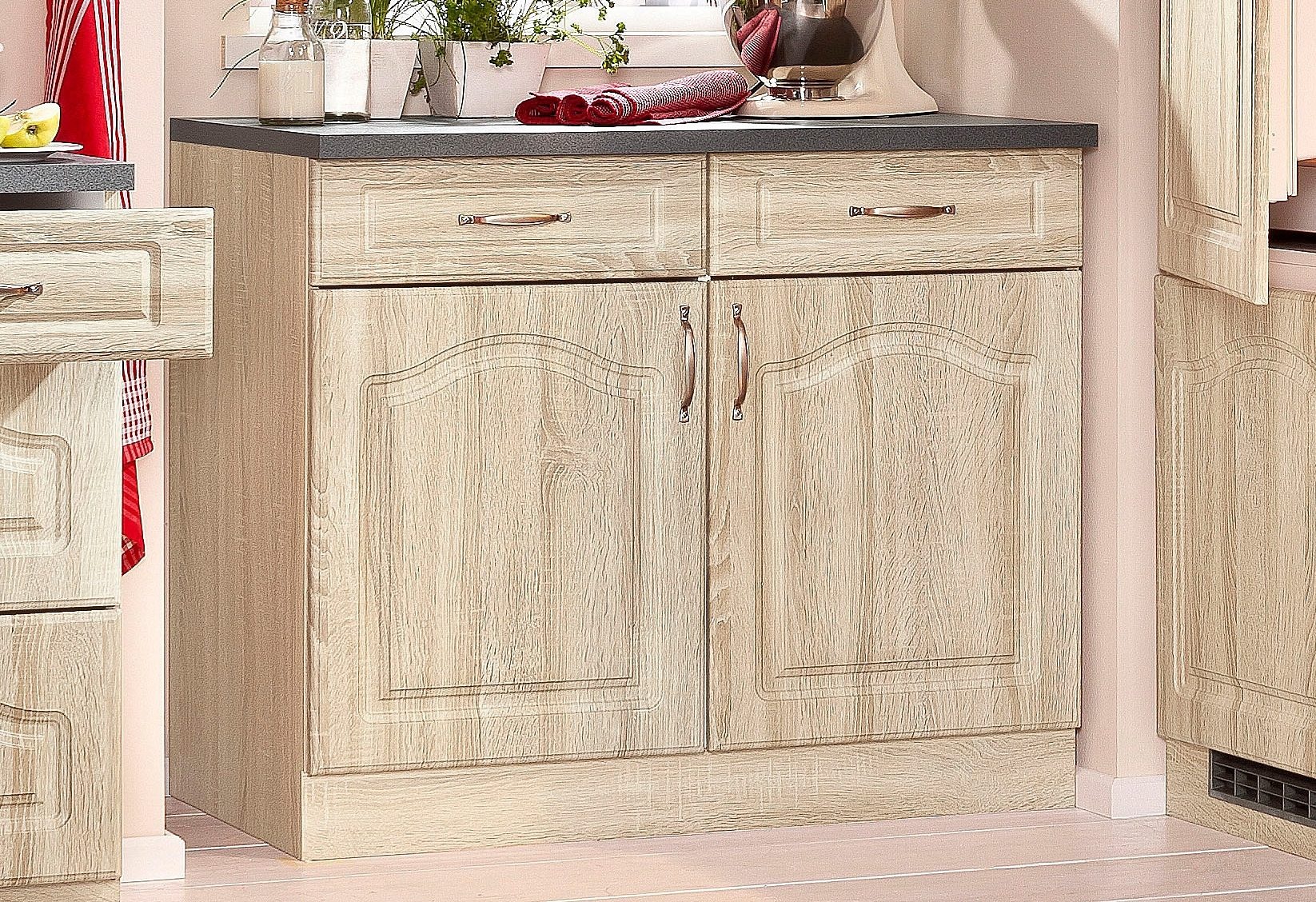 wiho Küchen Unterschrank "Linz", 100 cm breit, in Landhaus-Optik günstig online kaufen