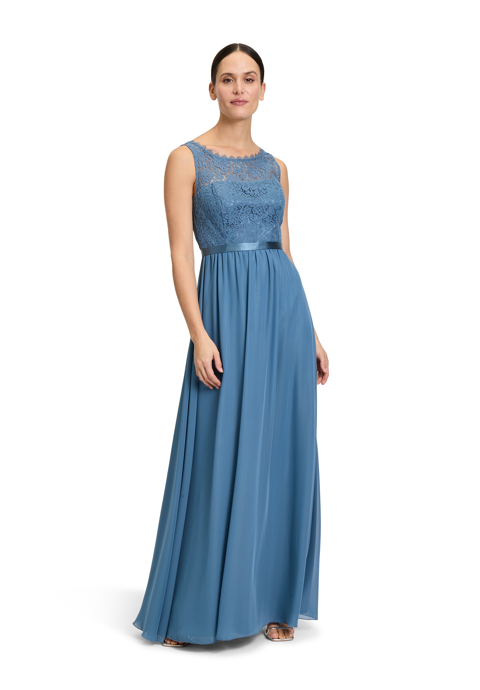 Vera Mont Abendkleid "Damen Abendkleid mit Spitze" Ohne Tasche Bogenkante günstig online kaufen